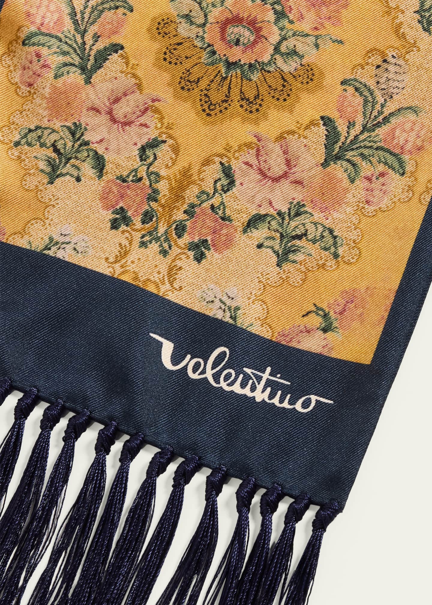 Valentino Garavani Men's Après L'Hiver Silk Fringe Bandeau Scarf