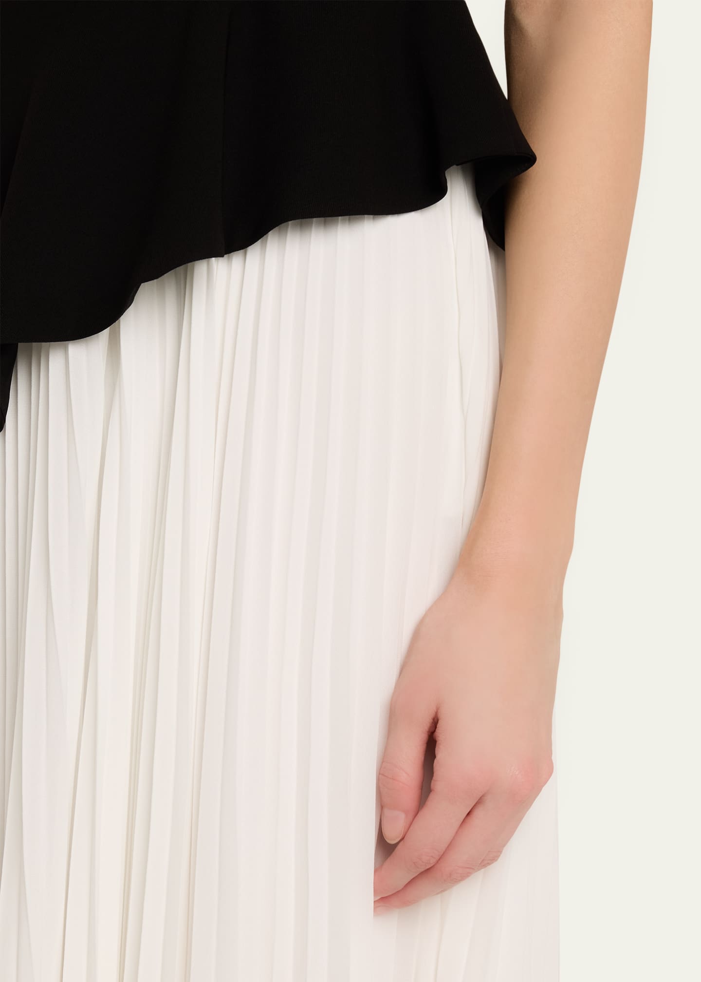 simkhai prisca peplum hem dress SIMKHAI Prisca strapless peplum crepe midi dress