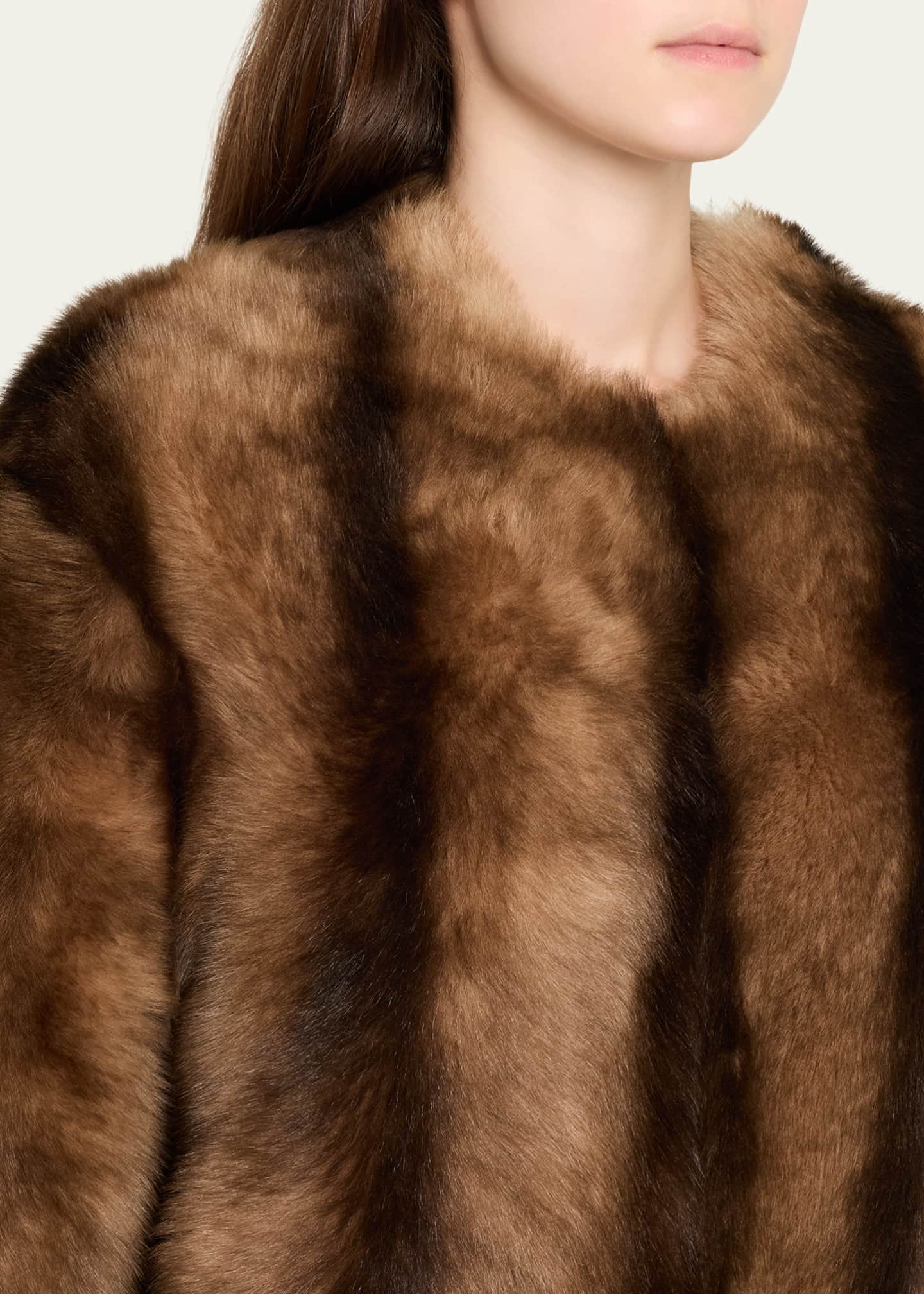 Nili Lotan Elan Lamb Shearling Collarless Jacket - Bergdorf Goodman
