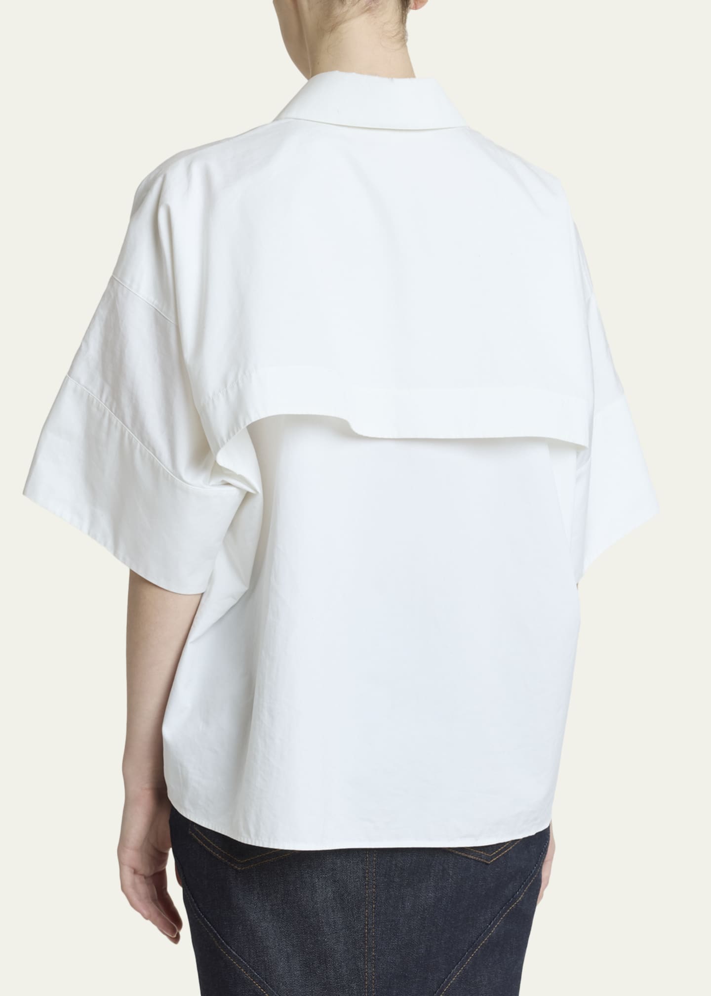 Givenchy Short-Sleeve Cotton Poplin Button-Down Shirt - Bergdorf