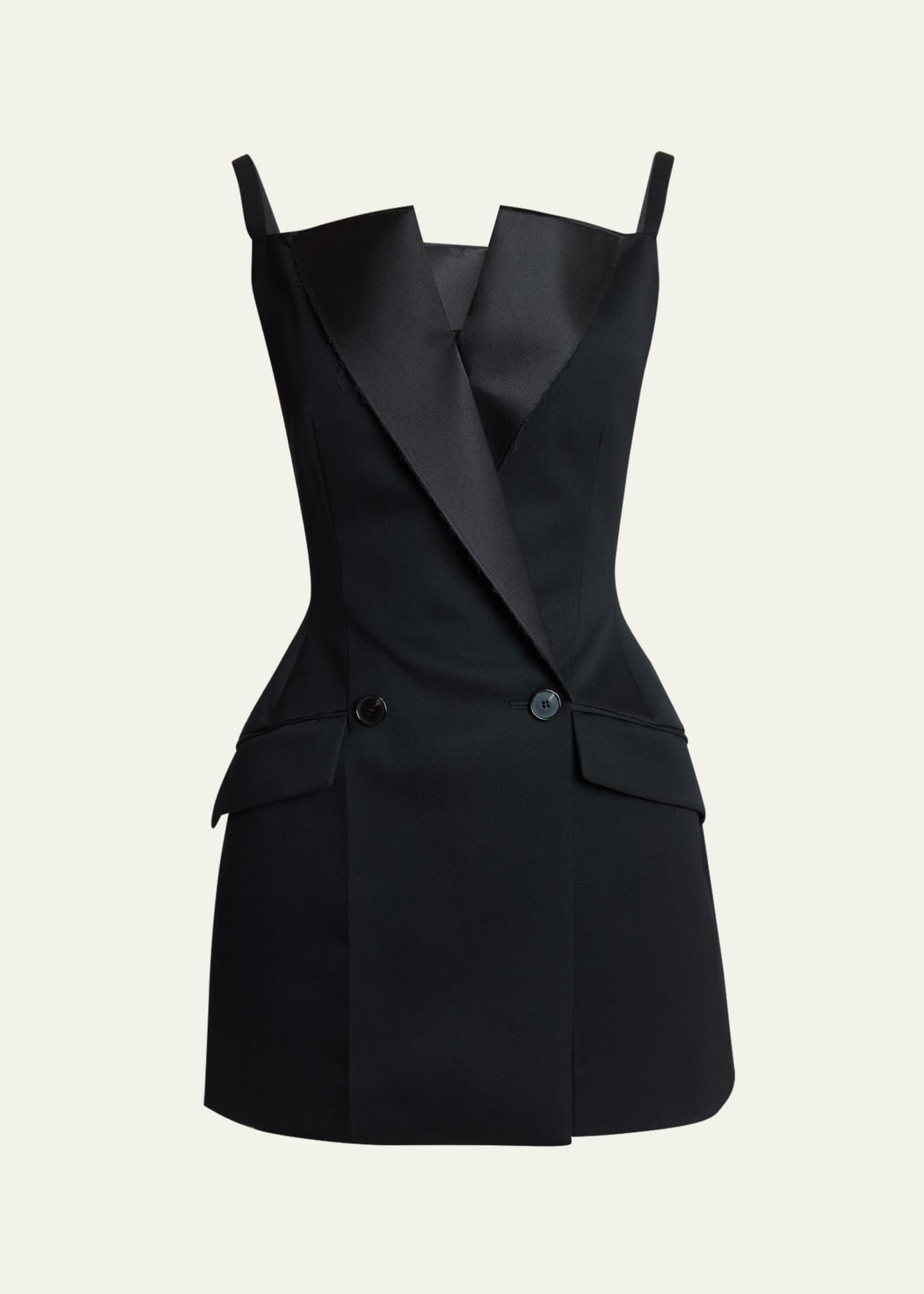 black mini tuxedo dress Black Tuxedo Mini Dress main image 0