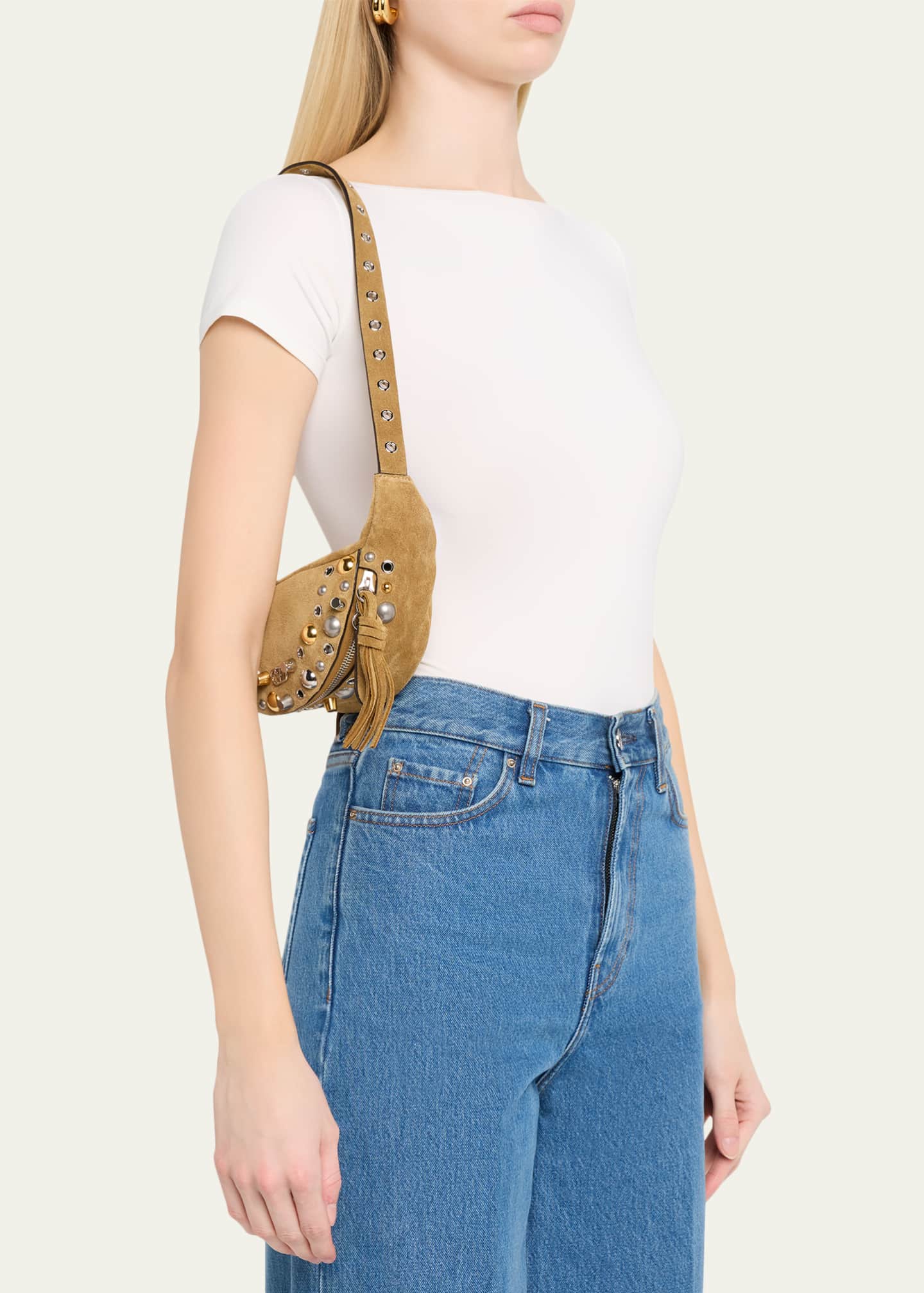Valentino Garavani Men's Nellcote Suede Belt Bag - Bergdorf Goodman