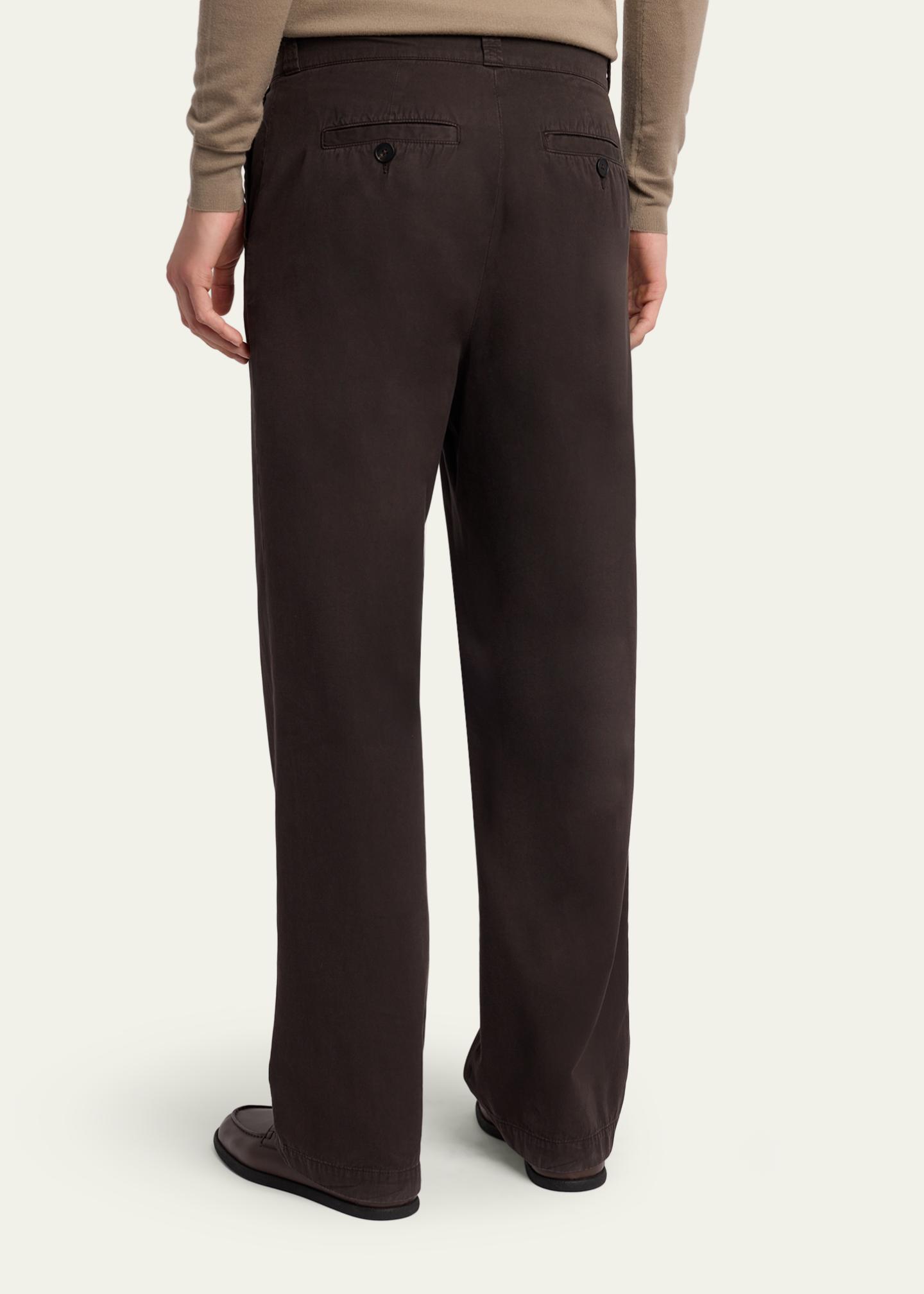 The Row Men's Ottis Cotton and Cashmere Straight-Leg Chino Pants