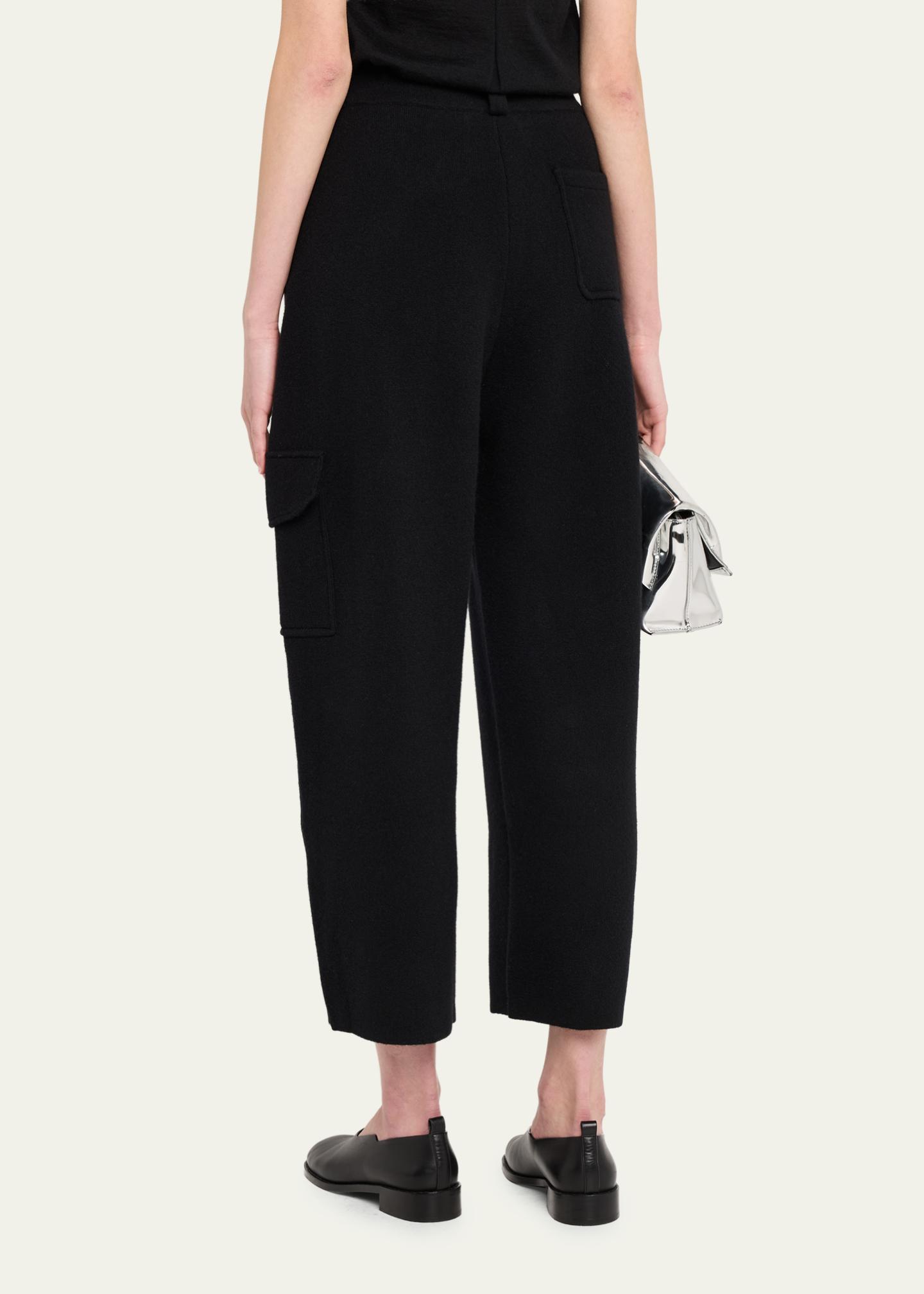 Lisa Yang Azaria Cashmere Barrel-Leg Ankle Cargo Trousers