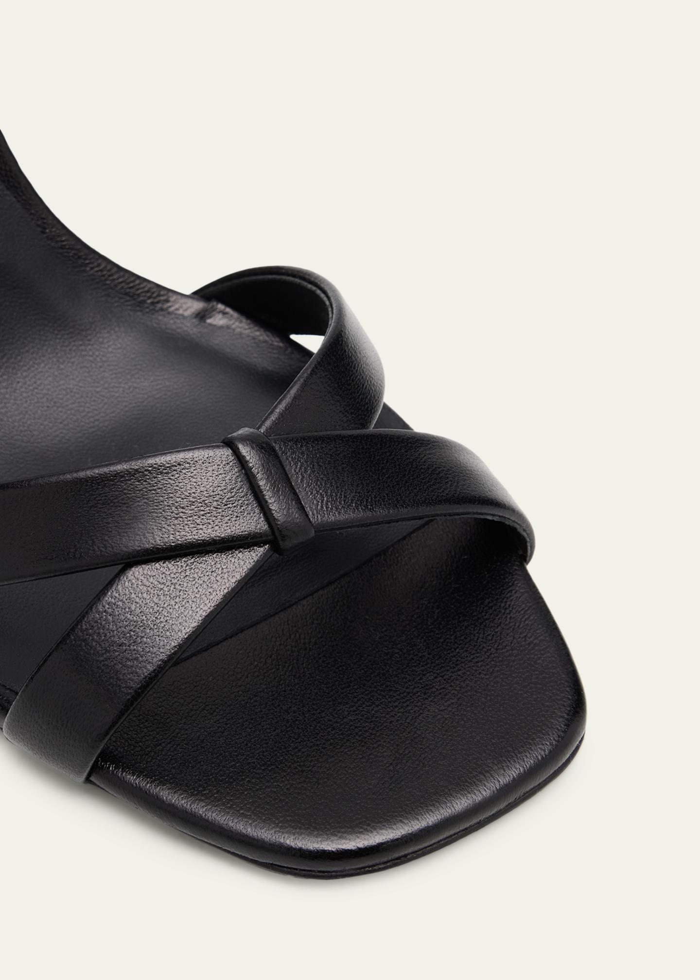 Jimmy Choo 85mm Elsy Leather Block-Heel Sandals - Bergdorf  Jimmy Choo 2 inch heel sandals all black main image 0