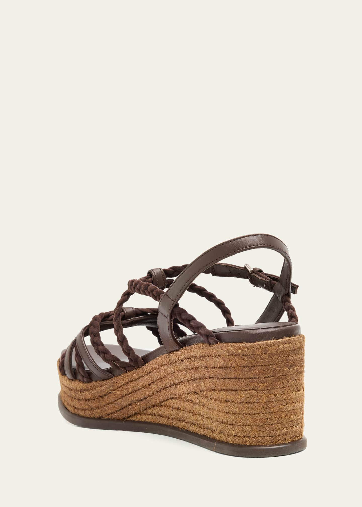 Jimmy Choo 60mm Nyra Leather Espadrille Wedge Sandals - Bergdorf