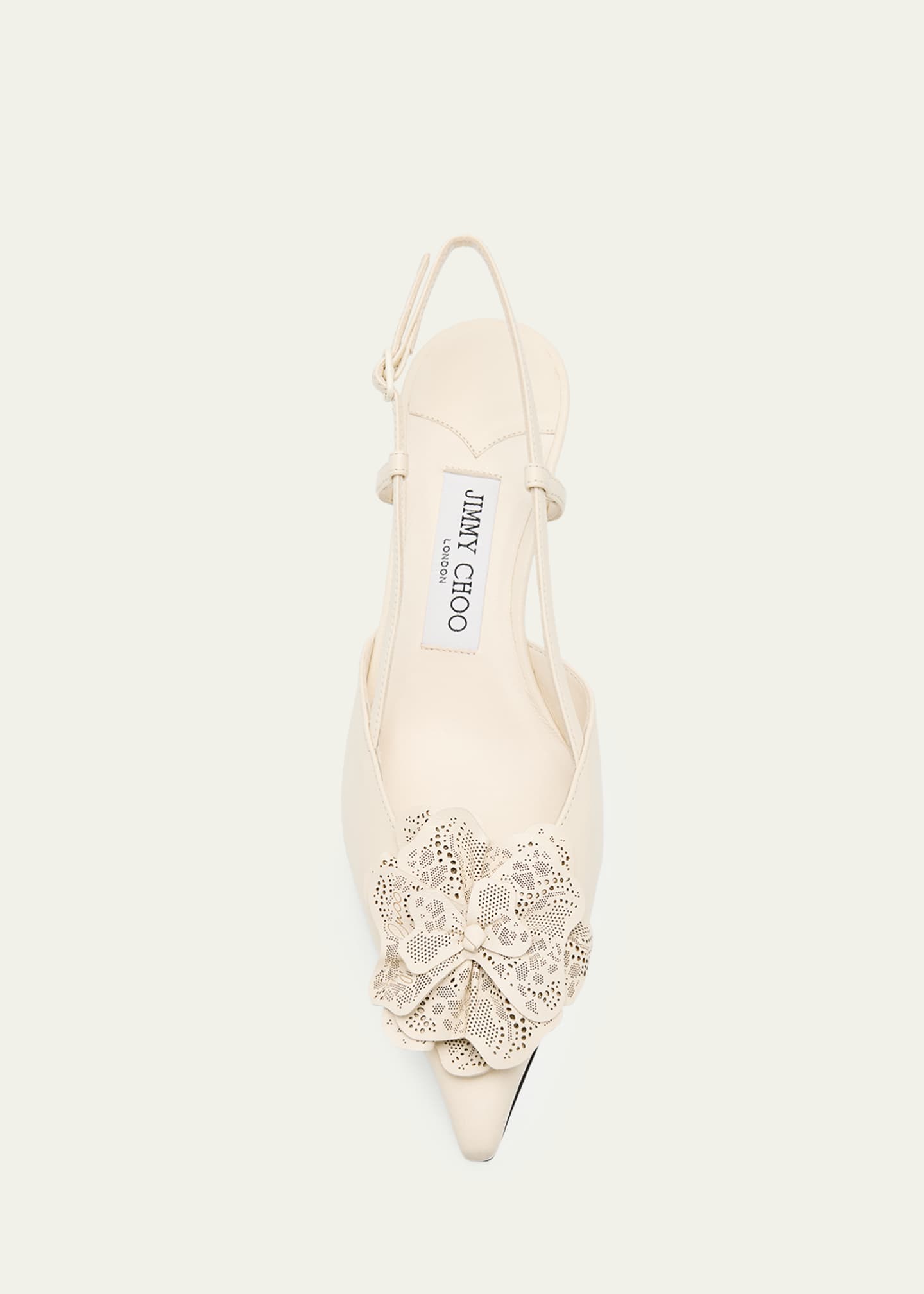 Jimmy Choo Mimmi Leather Kitten-Heel Slingback Pumps - Bergdorf