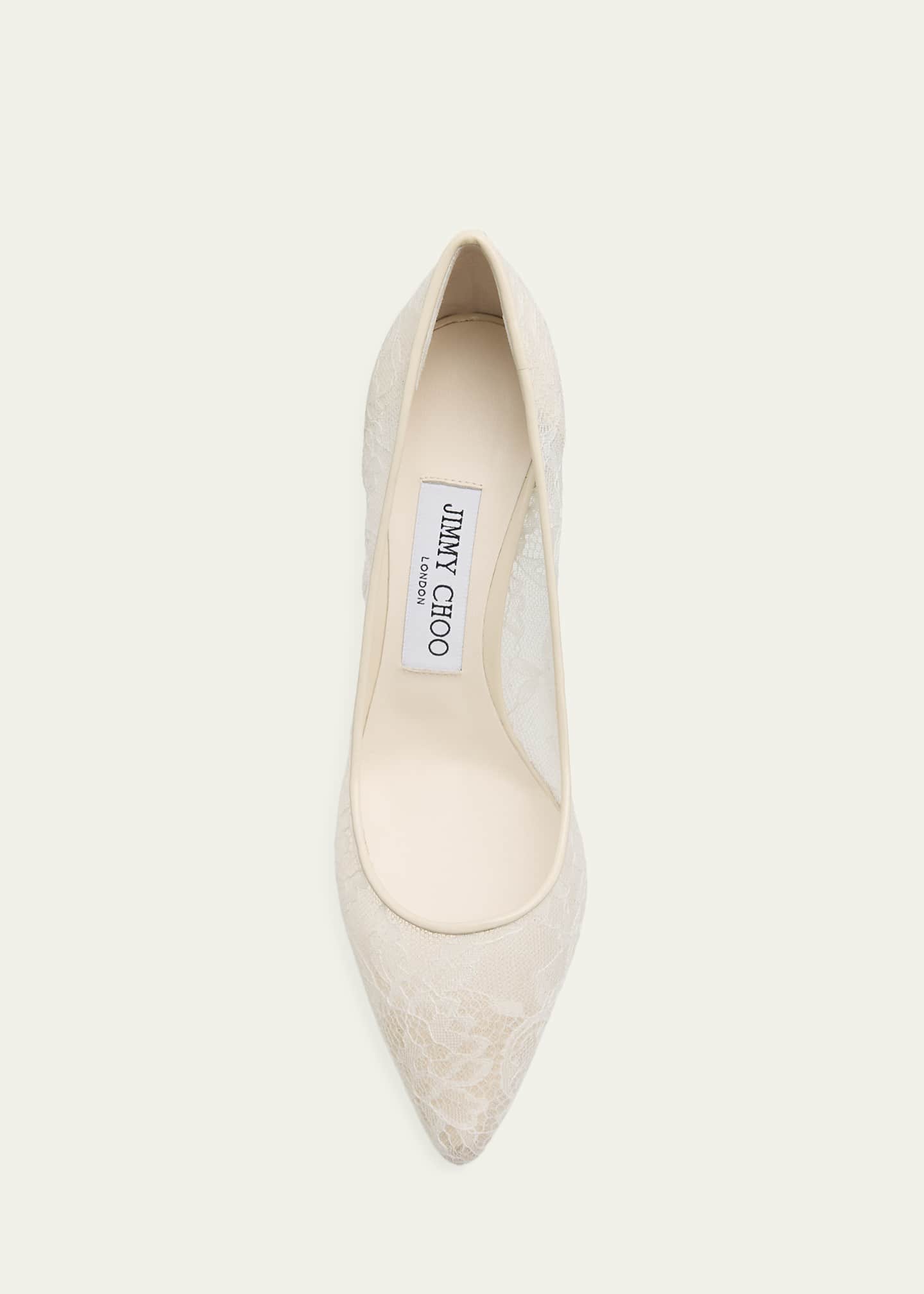 美品Jimmy Choo アイボリー ハイヒール 37 2/1 Jimmy Choo 85mm Romy Lace Pointed-Toe Pumps - Bergdorf Goodman