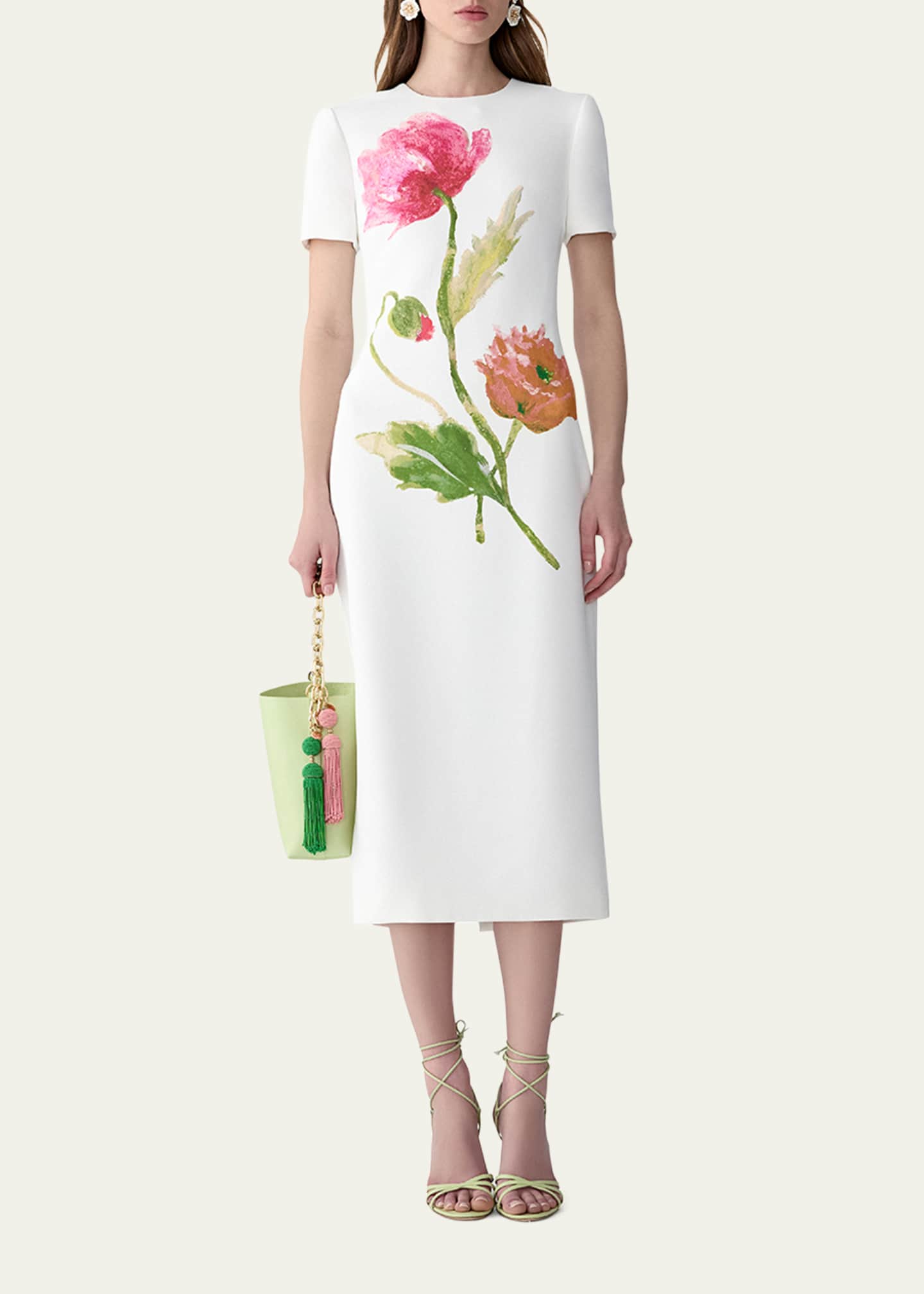 floral crepe short-sleeve dress Lauren Ralph Lauren Women's Floral Crepe Short-Sleeve Dress