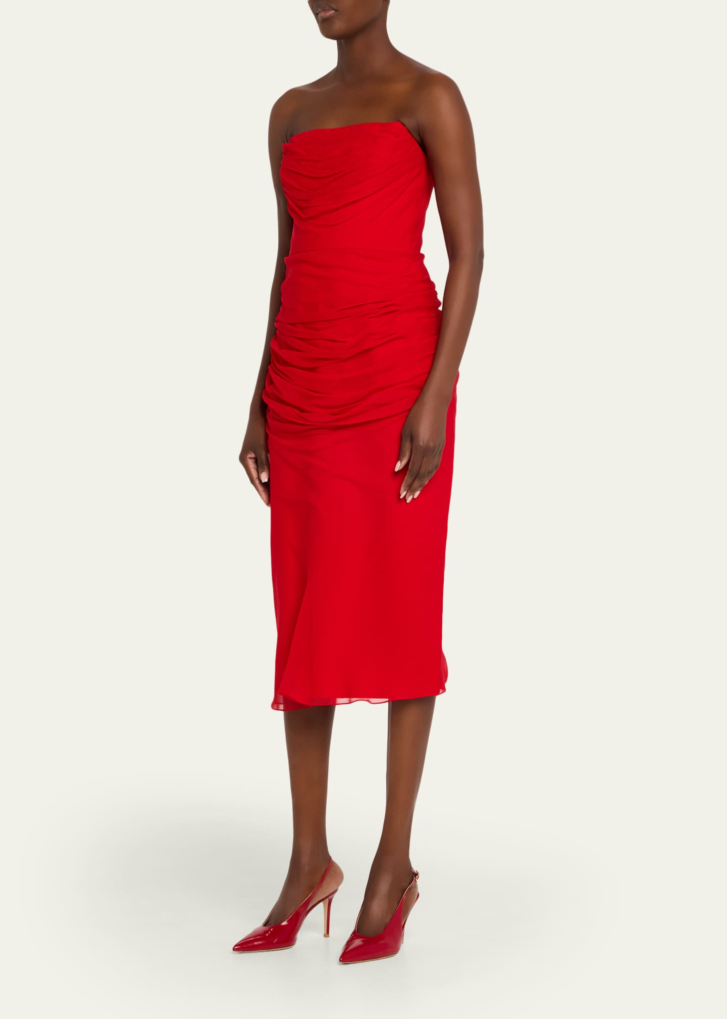 knee length dresses for ladies Farm Rio Women's Rosalia Strapless Dress - Black