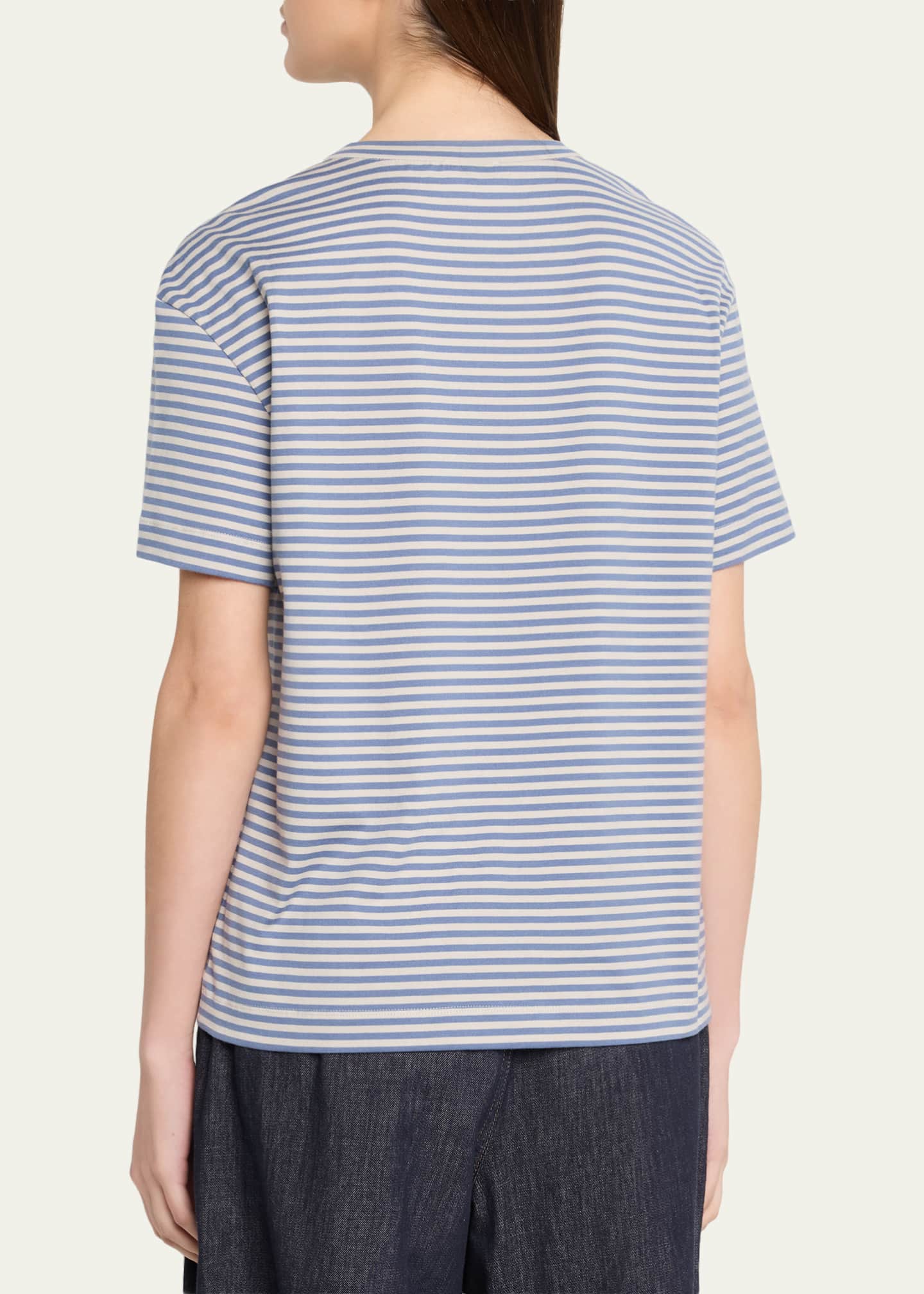 Brunello Cucinelli Striped Cotton Jersey Short-Sleeve T-Shirt