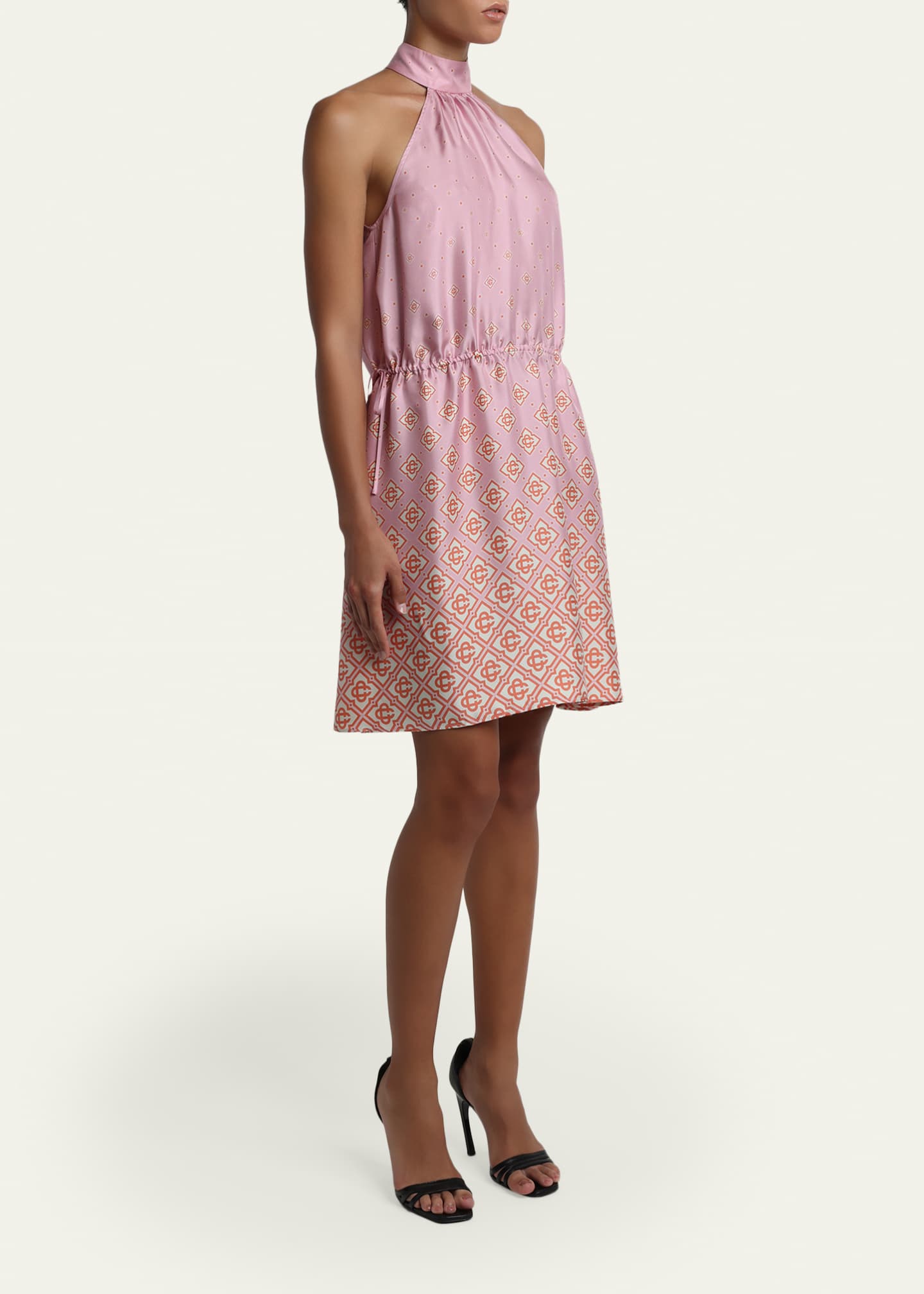 Casablanca - Monogram Degrade Silk Dress, M MULTICOLOUR