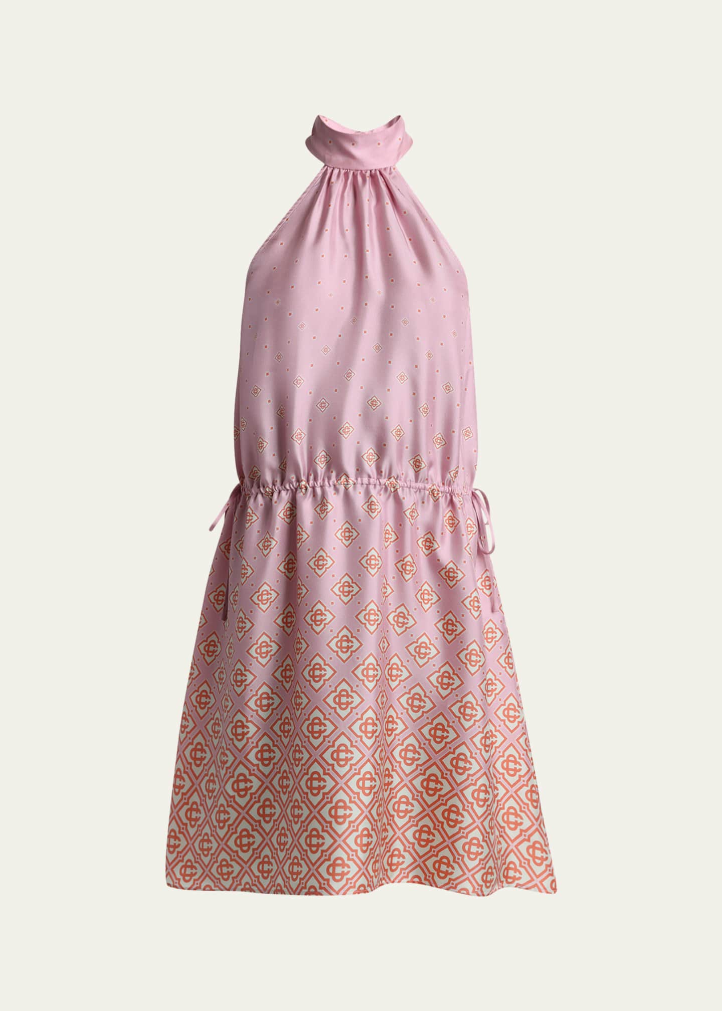 Casablanca - Monogram Degrade Silk Dress, M MULTICOLOUR