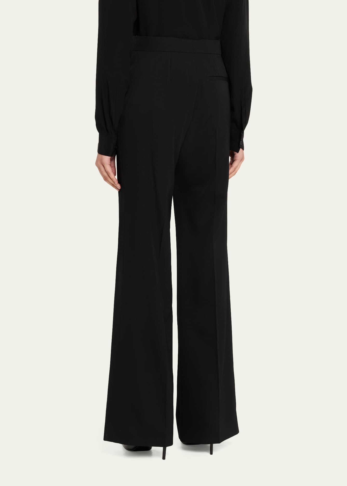 Stella McCartney Flare-Leg Wool Pants - Bergdorf Goodman