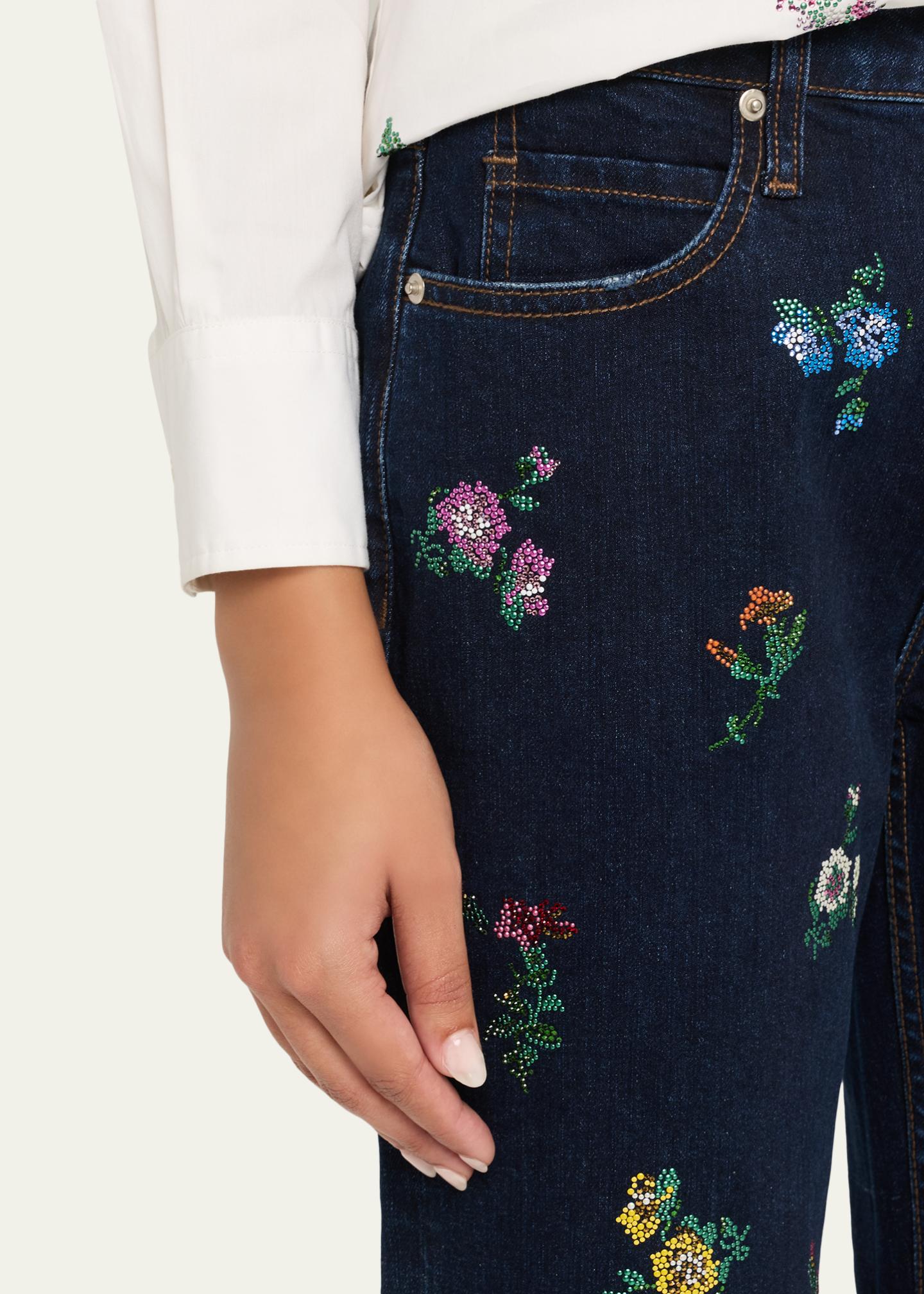 Libertine Joy And Mirth Embellished Straight-Leg Ankle Boyfriend Jeans ...