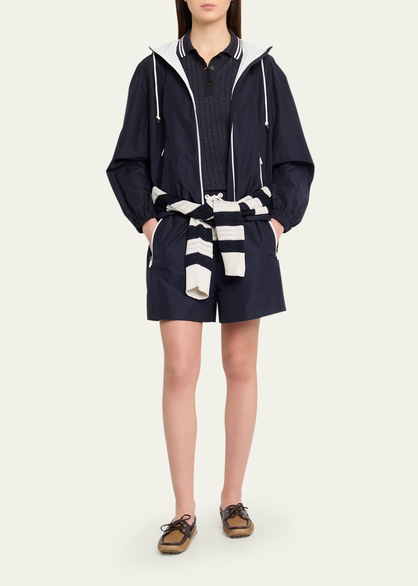 Brunello Cucinelli Techno Cotton Pull-On Shorts - Bergdorf Goodman