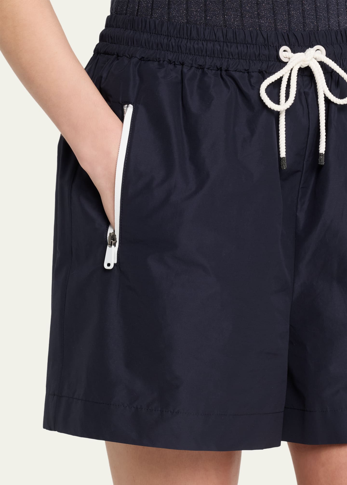 Brunello Cucinelli Techno Cotton Pull-On Shorts - Bergdorf Goodman