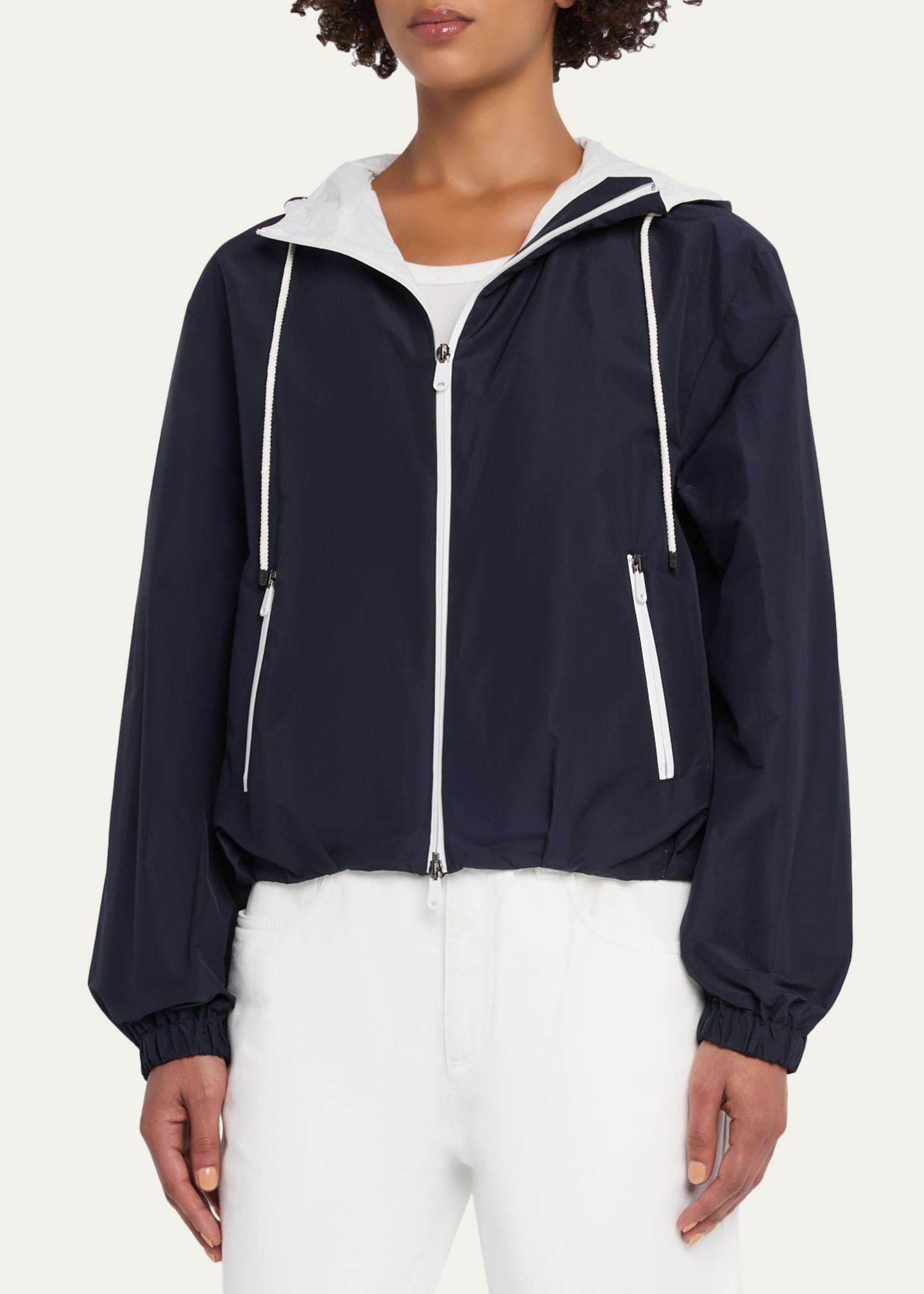 Brunello Cucinelli Techno Cotton Hooded Zip Jacket - Bergdorf Goodman