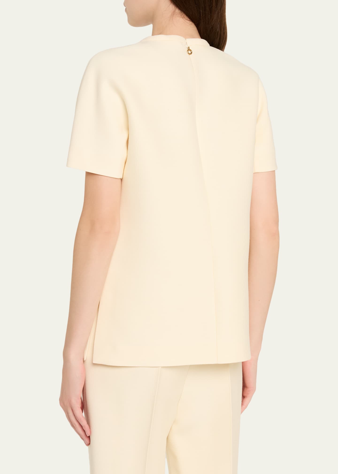 Laser-Cut-Sleeve Poplin Shirt