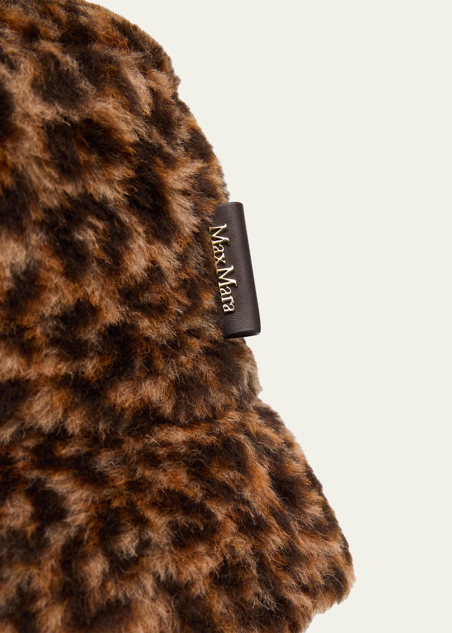 Max Mara Alpaca and Wool Leopard Jacquard Bucket Hat  display picture 1