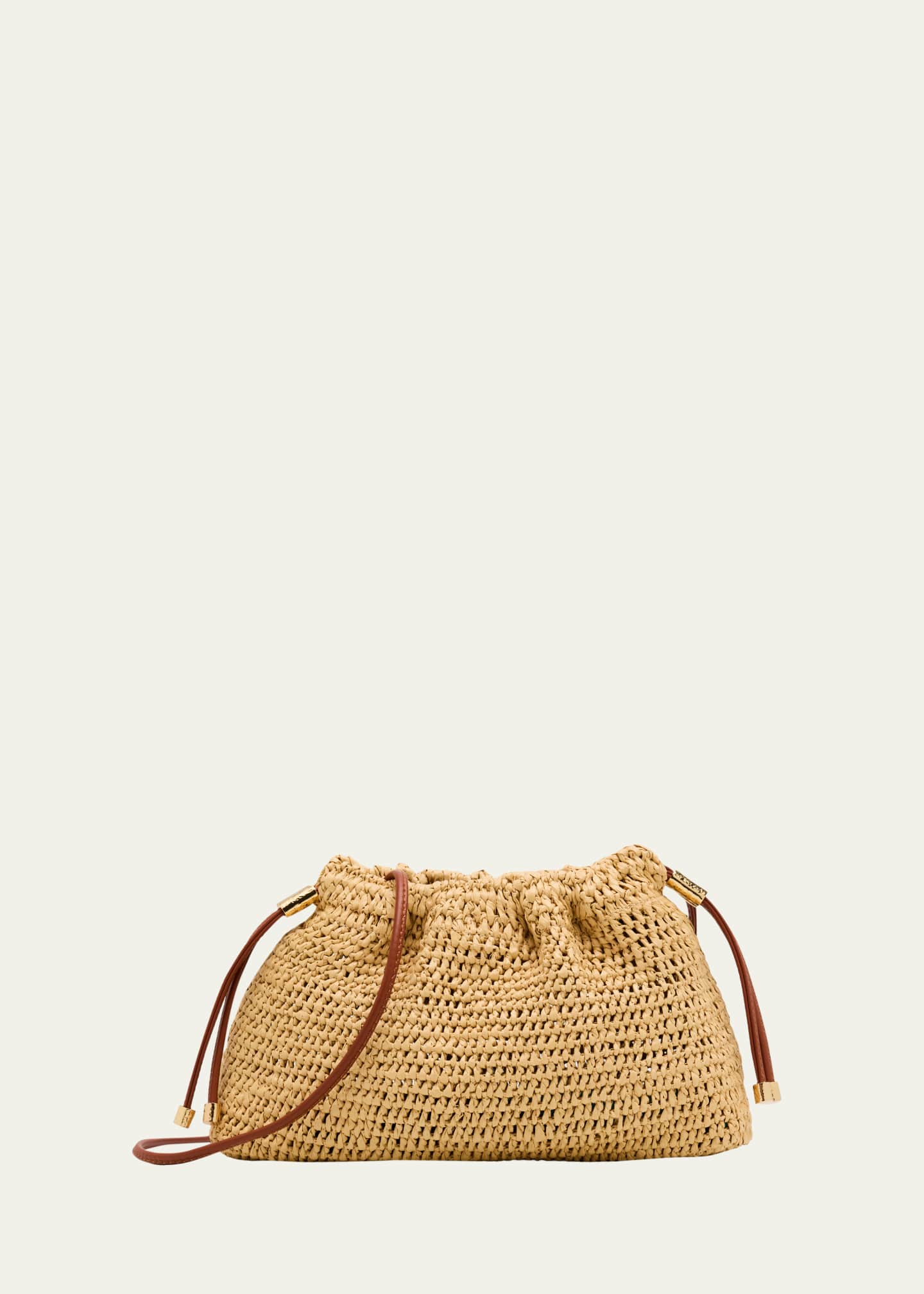 Ulla Johnson Lali Ruched Raffia Clutch Bag - Bergdorf Goodman