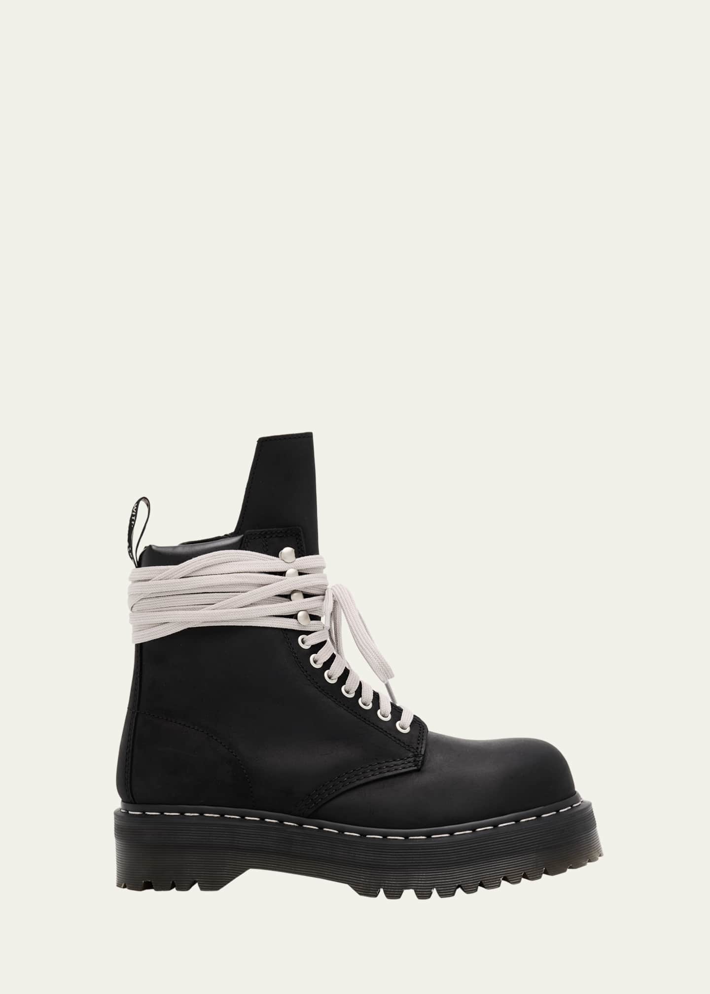 Rick Owens x Dr. Martens Men's Quad Sole Steel-Toe Nubuck Boots