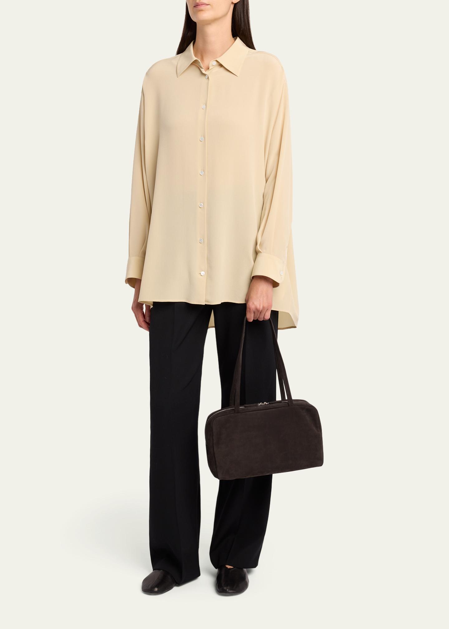 THE ROW Astra Bowling Shoulder Bag in Suede - Bergdorf Goodman