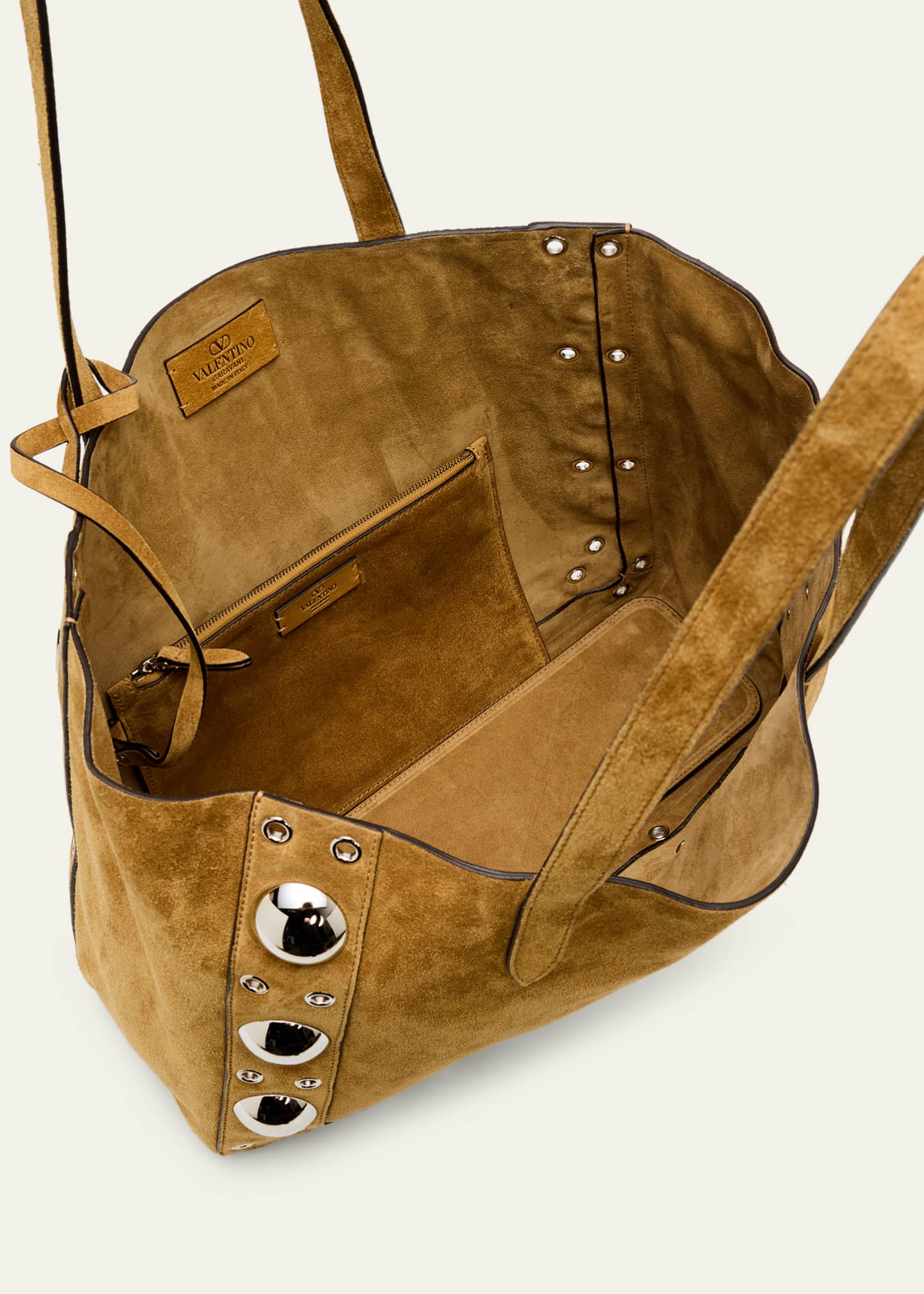 Valentino Garavani Men's Nellcote Large Studded Suede Tote Bag