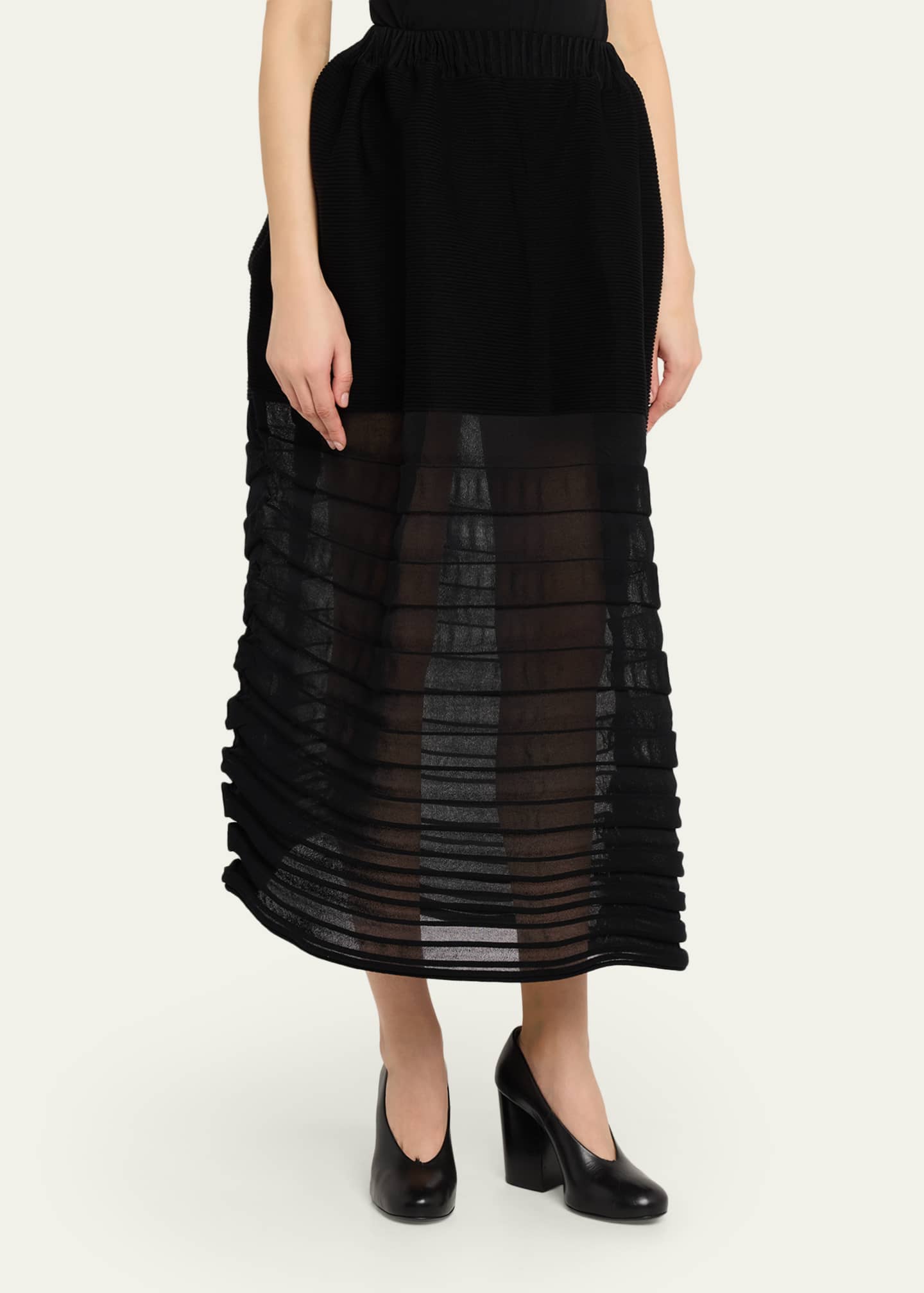 Issey Miyake Moving Sheer Knit Maxi Skirt - Bergdorf Goodman