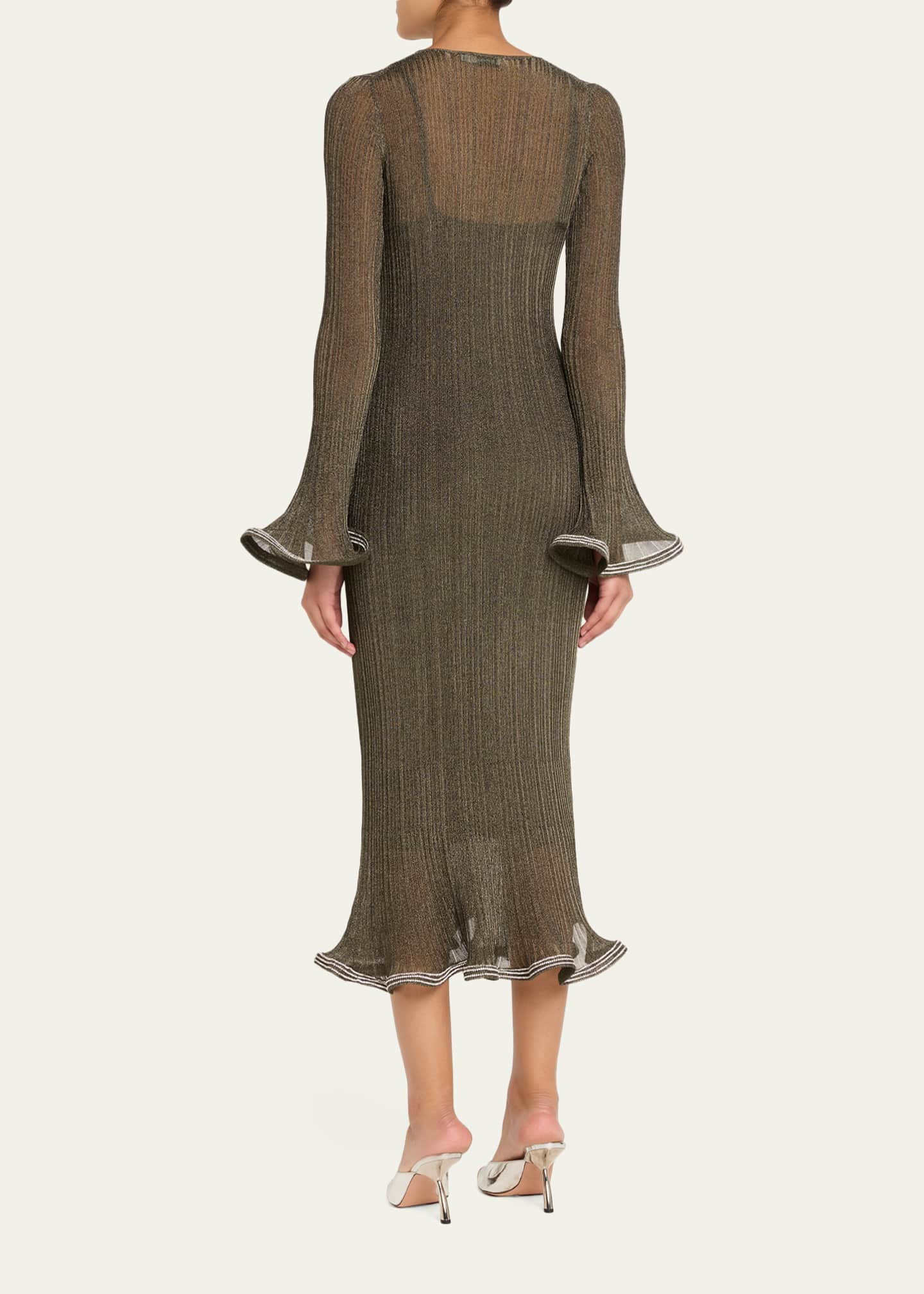 goldray cosima knit midi dress Sunkissed Curve Knit Midi Dress in Ivory | Size: XS finished with tasseled trim for added movement and texture Goldray | Dresses | Goldray