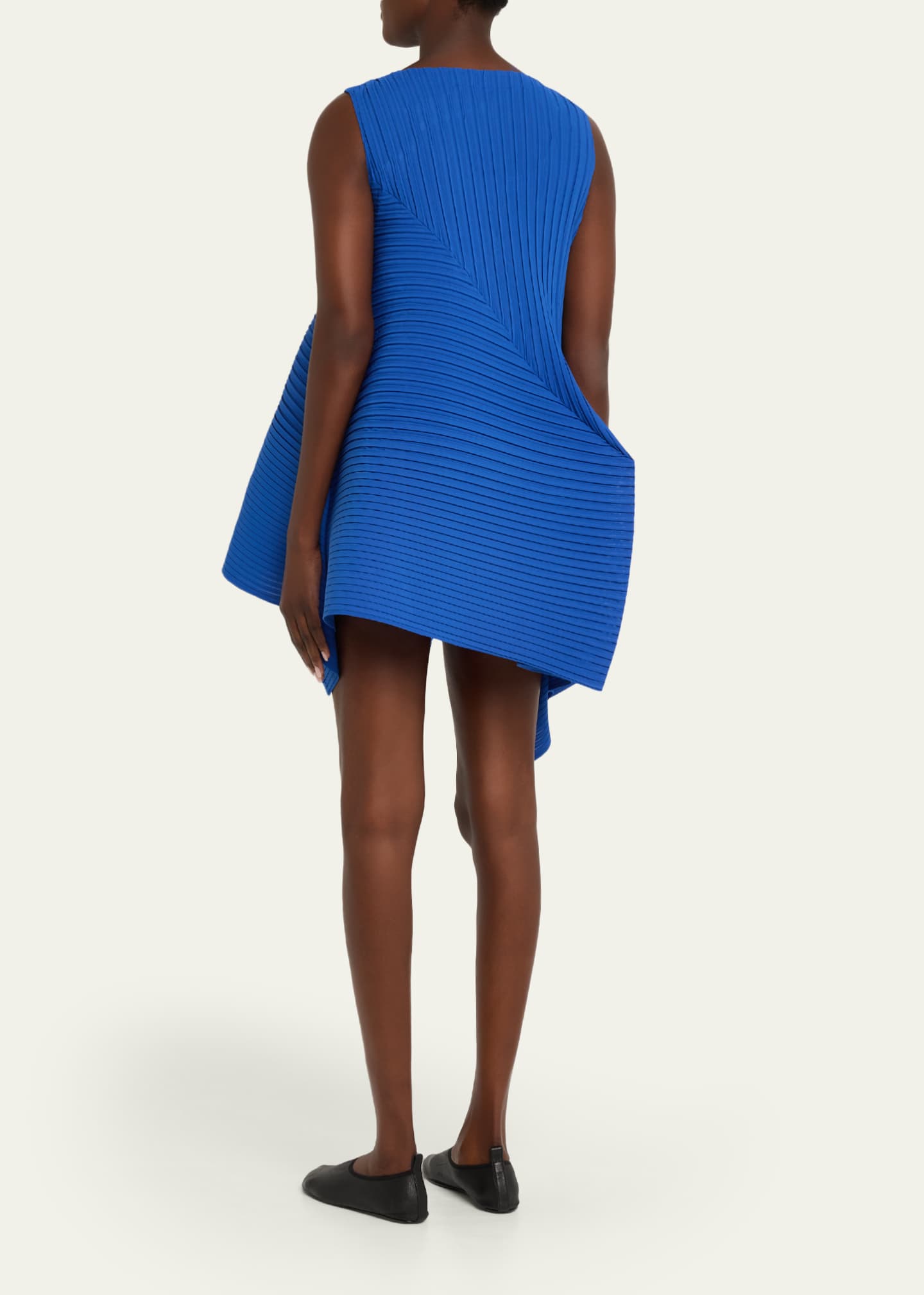 Issey Miyake FOLD Pleats Mini Dress, Blue, Women's, 2, Cocktail & Party Wedding Guest Dresses Mini Dresses
