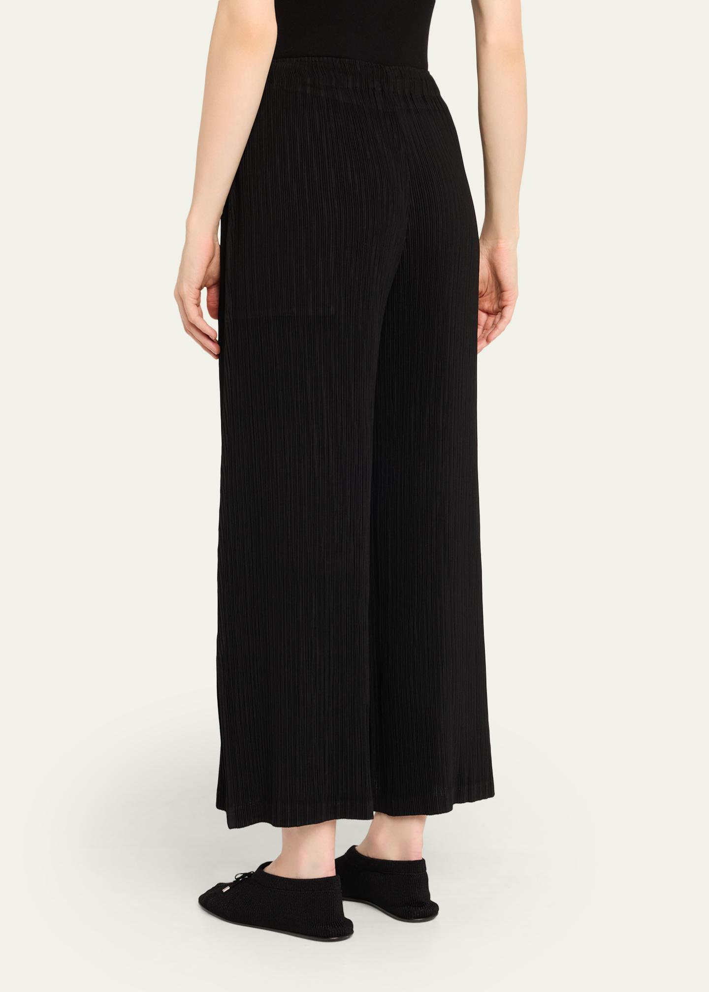 Issey Miyake Pleated Hatching Pants - Bergdorf Goodman