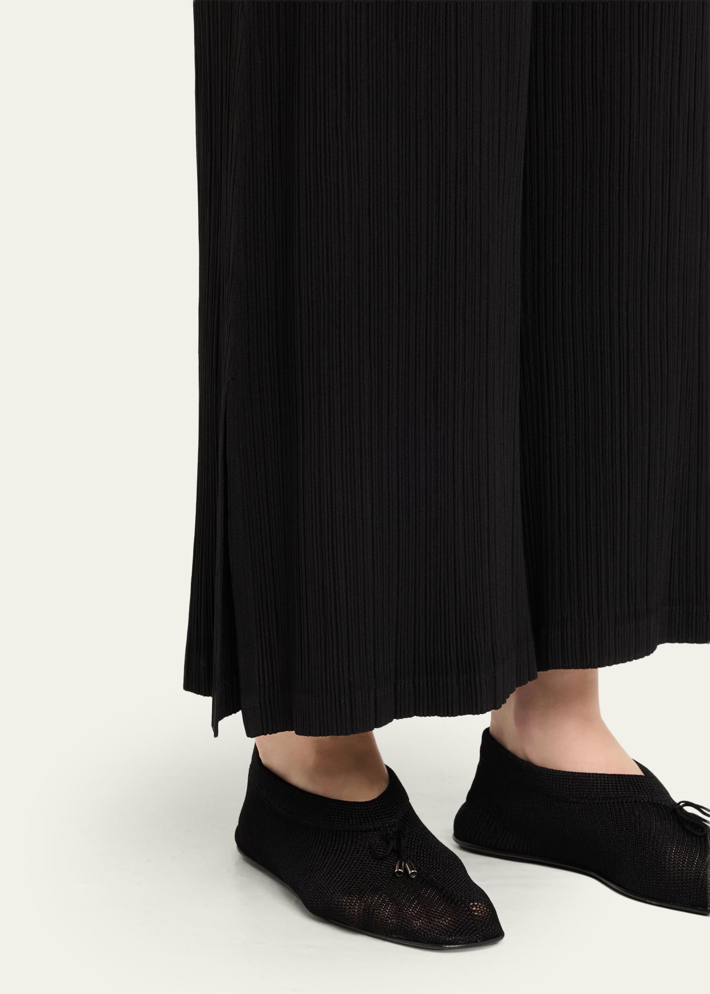 Issey Miyake Pleated Hatching Pants - Bergdorf Goodman