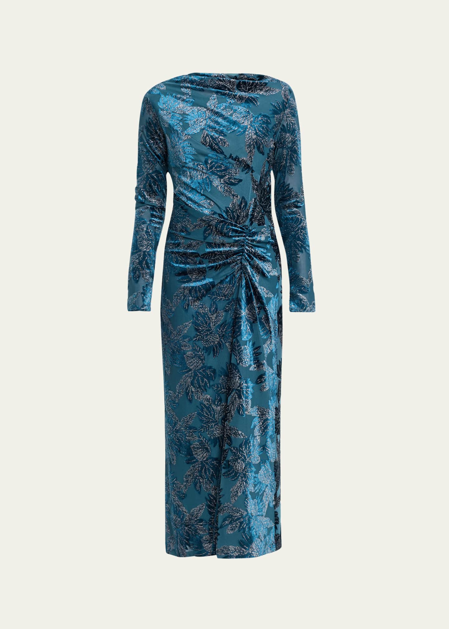 patchwork long sleeve dress 6397 Women's Long Patchwork S-Curve Black Size Small main image 0