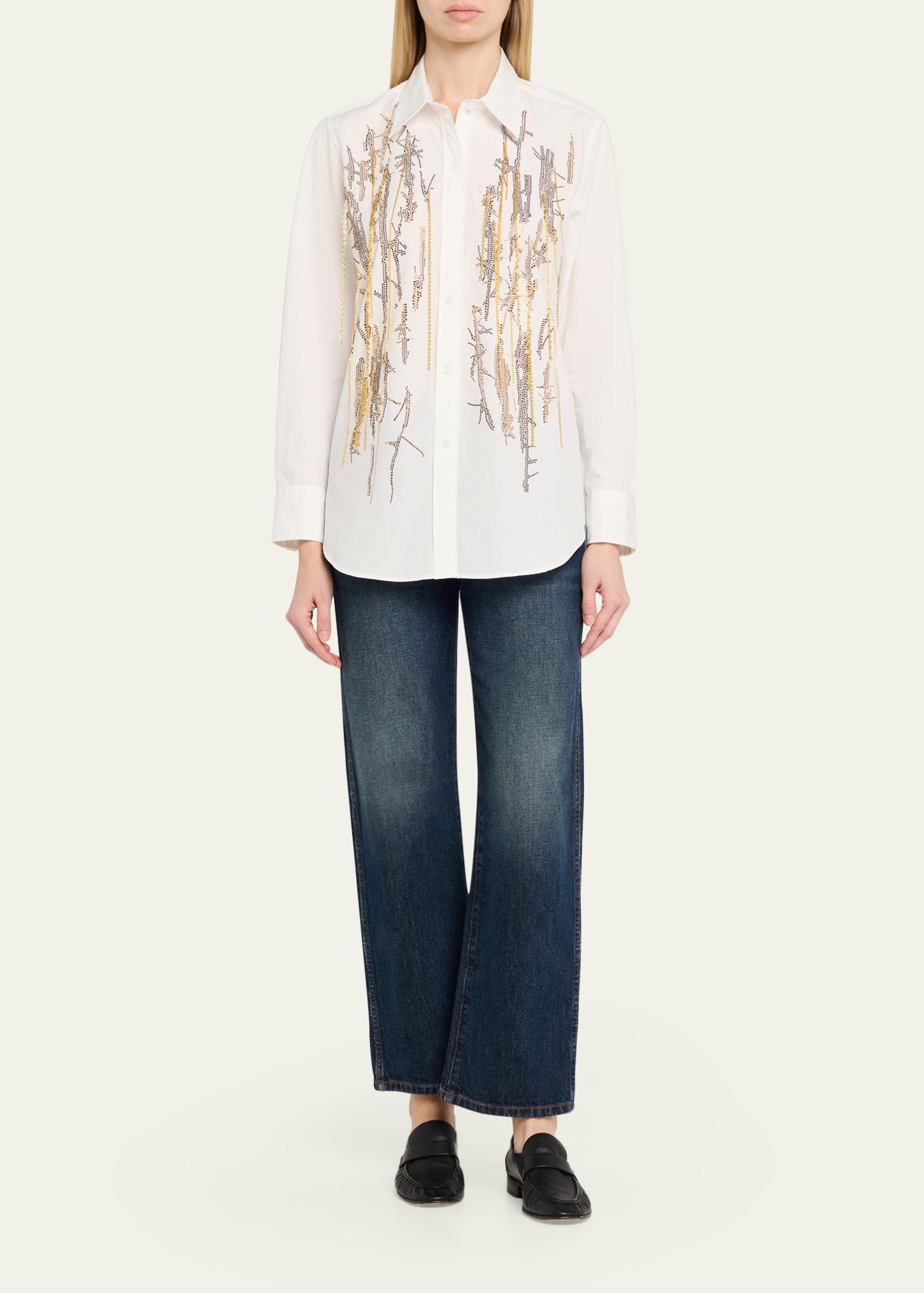 Libertine Unchained Melody Embroidered Button-Front Shirt - Bergdorf ...