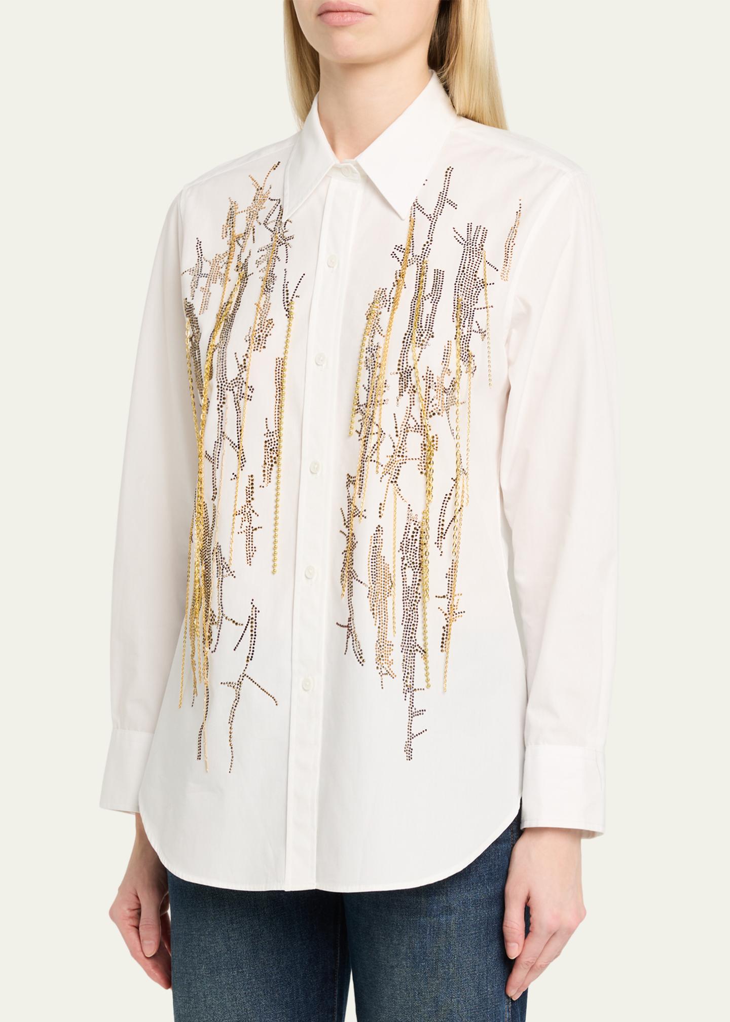 Libertine Unchained Melody Embroidered Button-Front Shirt - Bergdorf ...