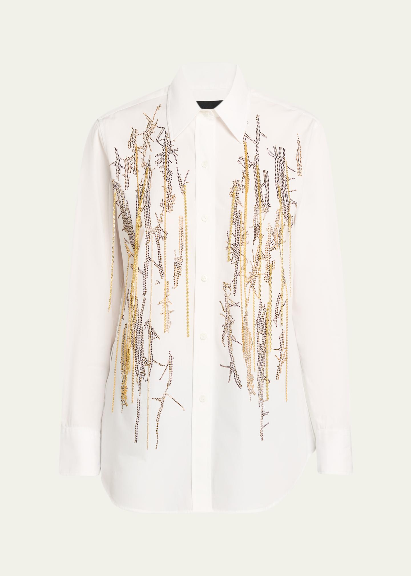 Libertine Unchained Melody Embroidered Button-Front Shirt - Bergdorf ...