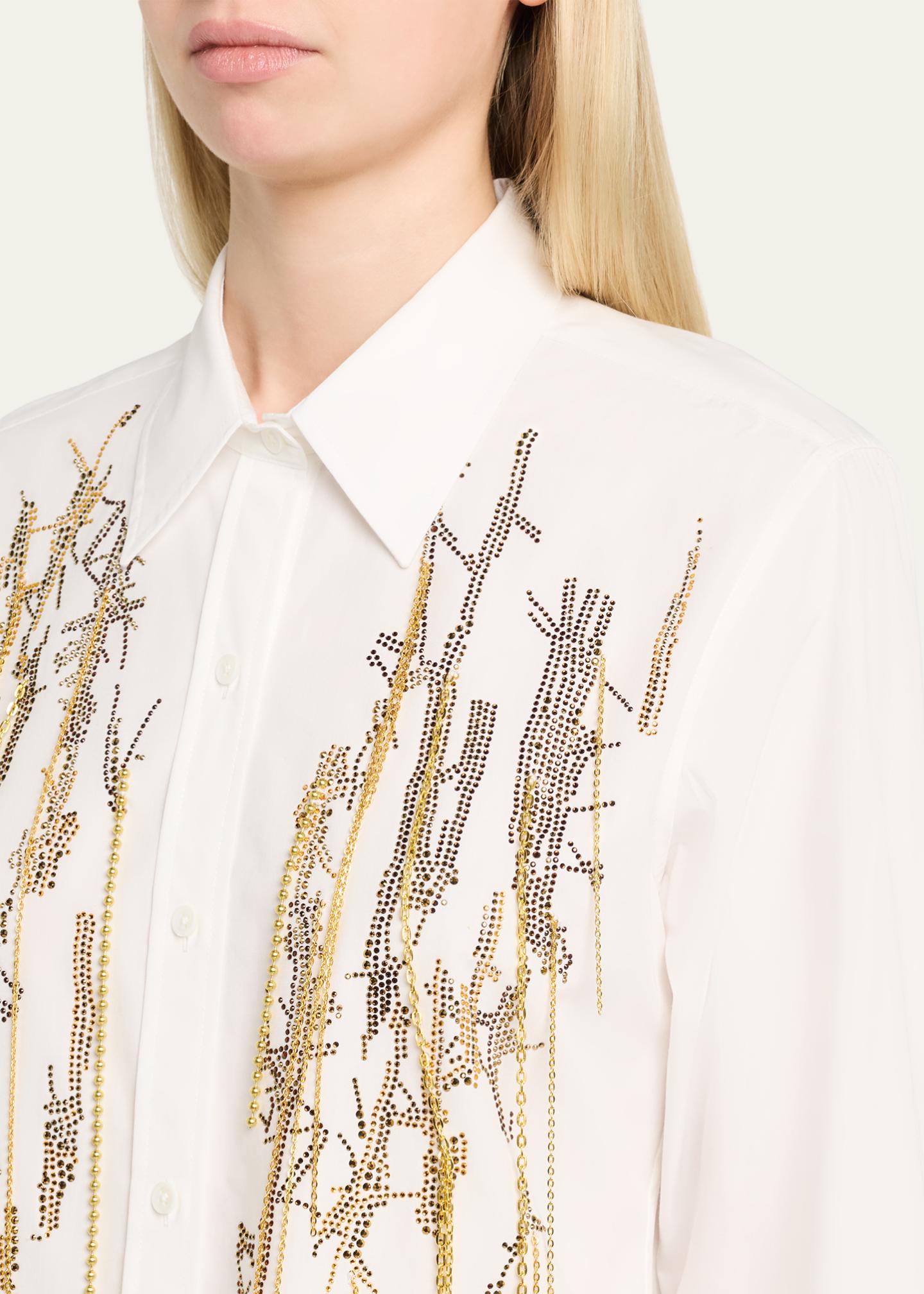 Libertine Unchained Melody Embroidered Button-Front Shirt - Bergdorf ...