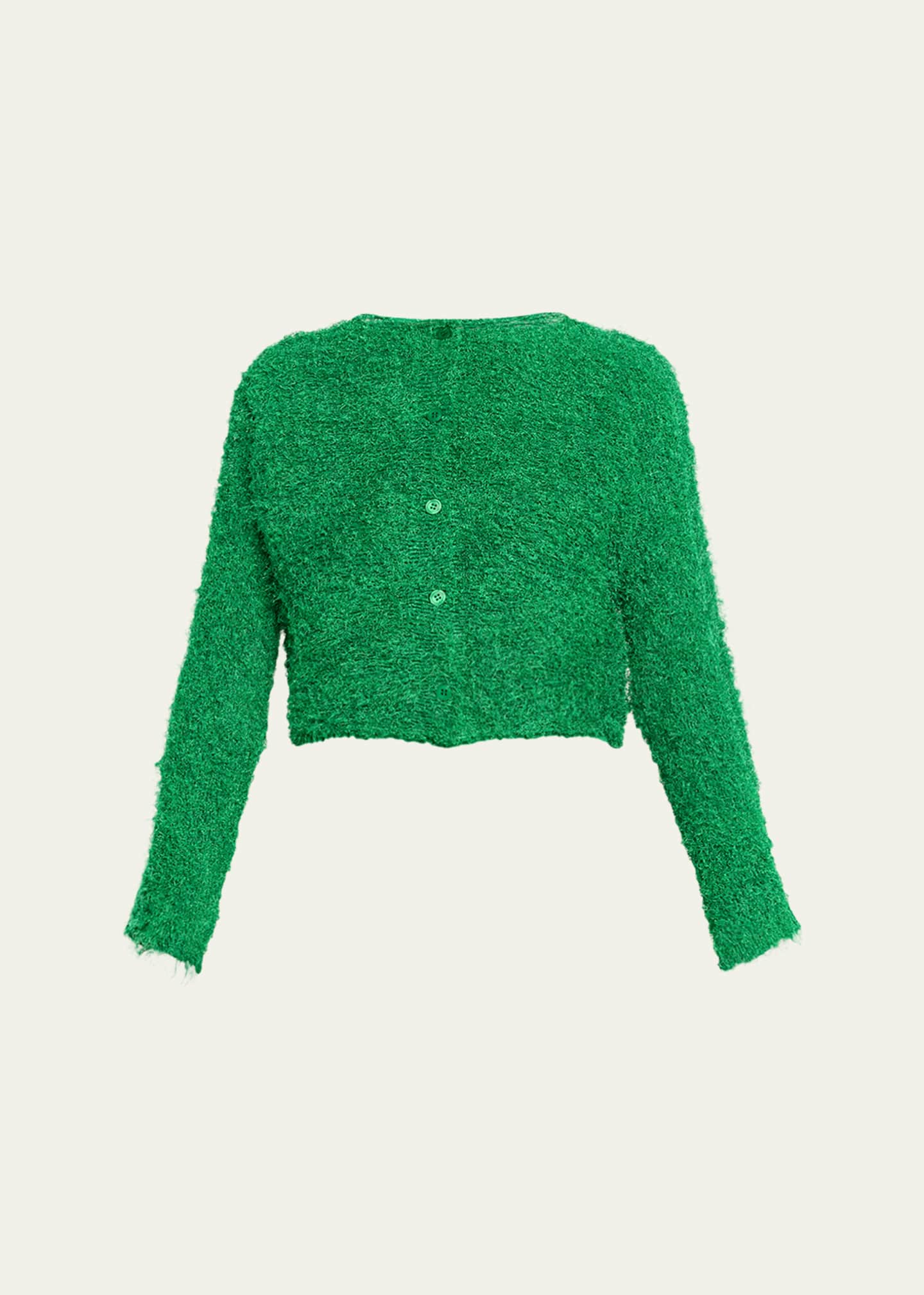 Issey Miyake Shifted Fuzzy Pleated Cardigan - Bergdorf Goodman
