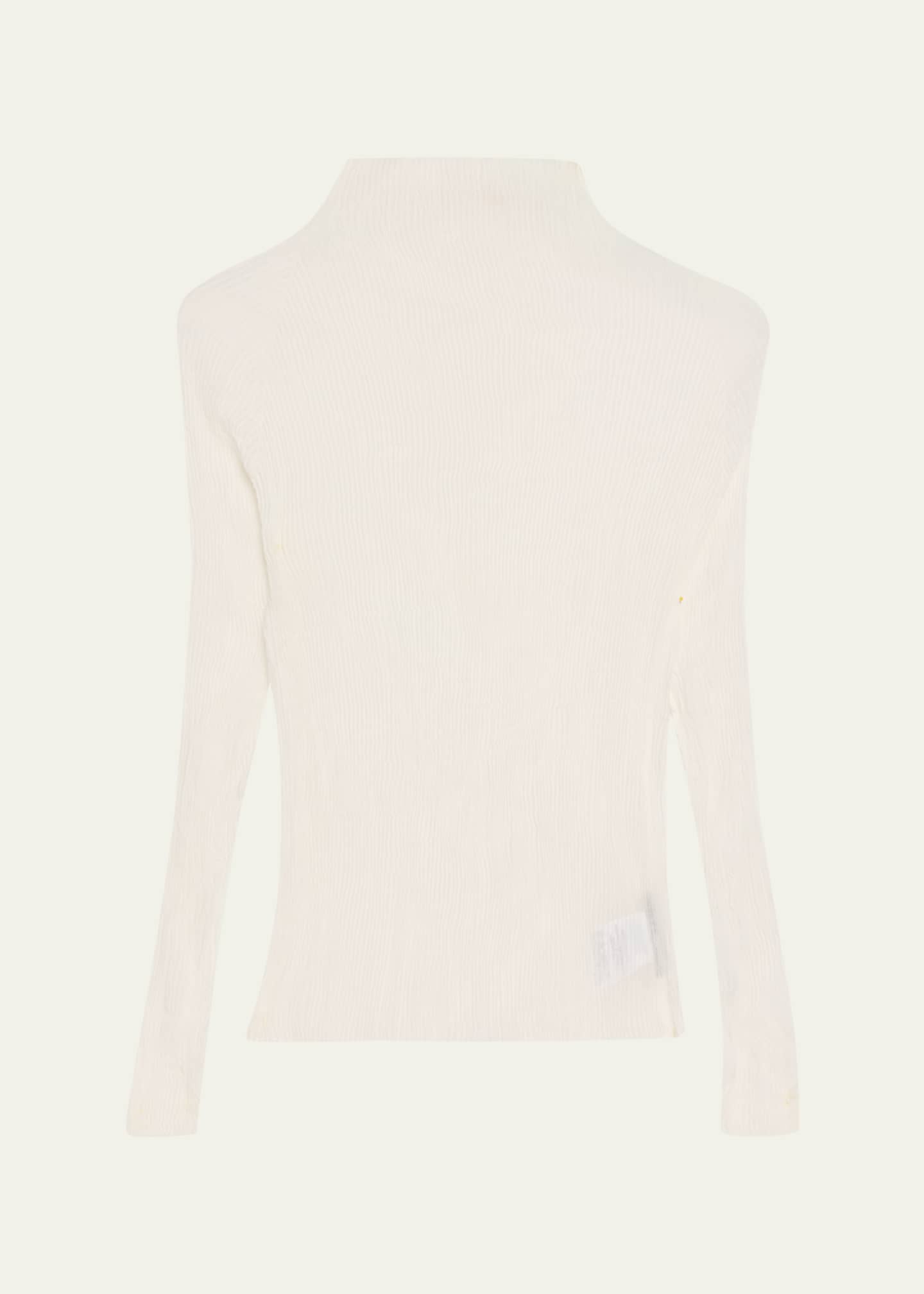 Issey Miyake Chiffon Twist Long-Sleeve Top - Bergdorf Goodman
