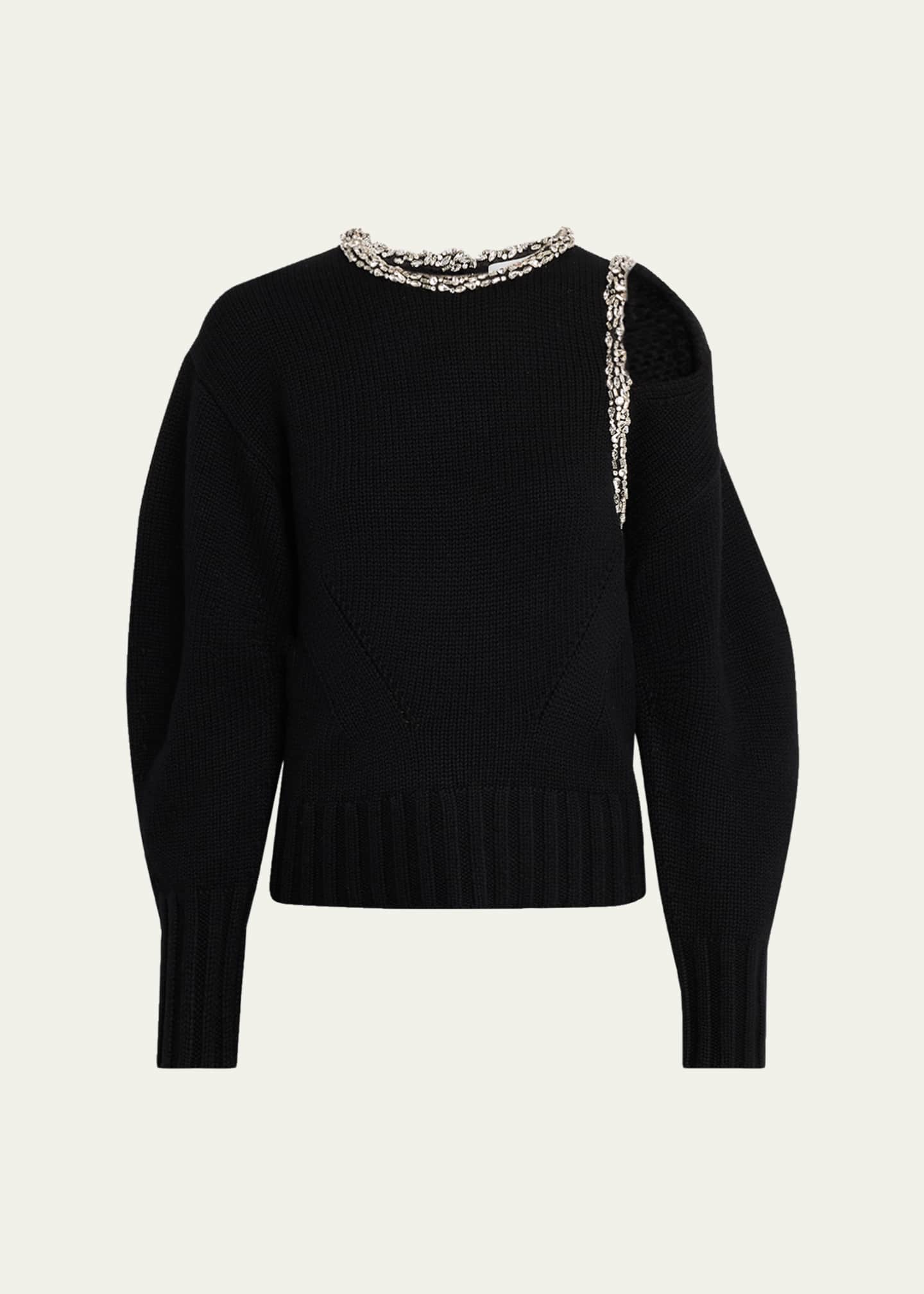 SIMKHAI Monroe Embellished Cut-Out Sweater - Bergdorf Goodman
