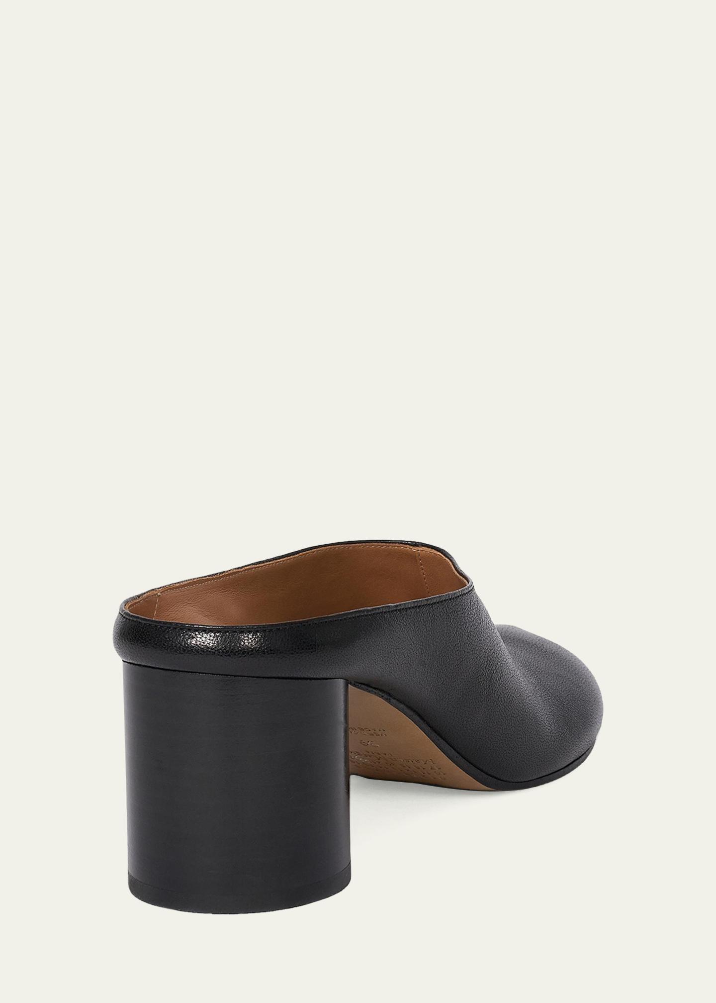 Maison Margiela Tabi Leather Split-Toe Mule Pumps - Bergdorf Goodman