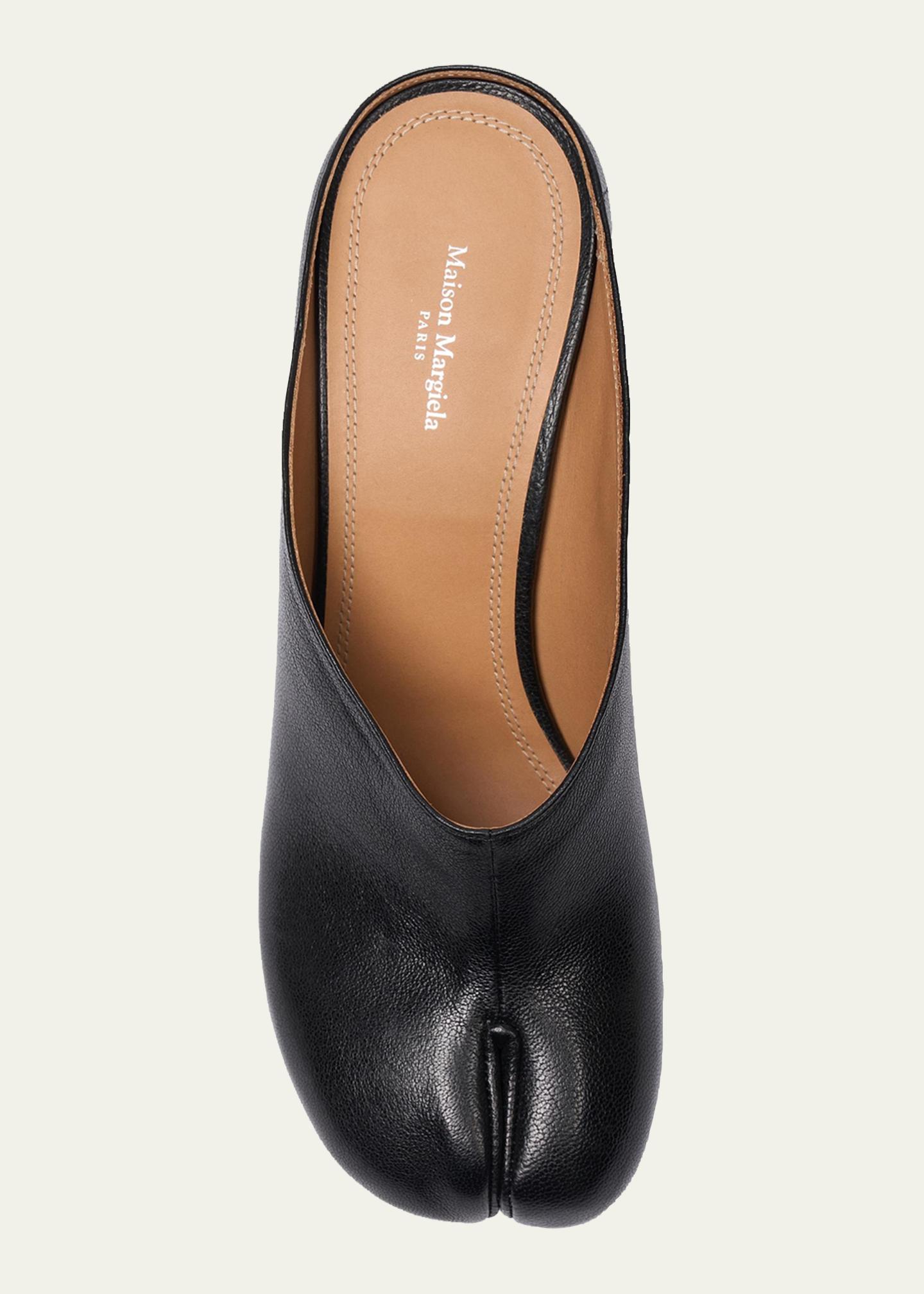 Maison Margiela Tabi Leather Split-Toe Mule Pumps - Bergdorf Goodman