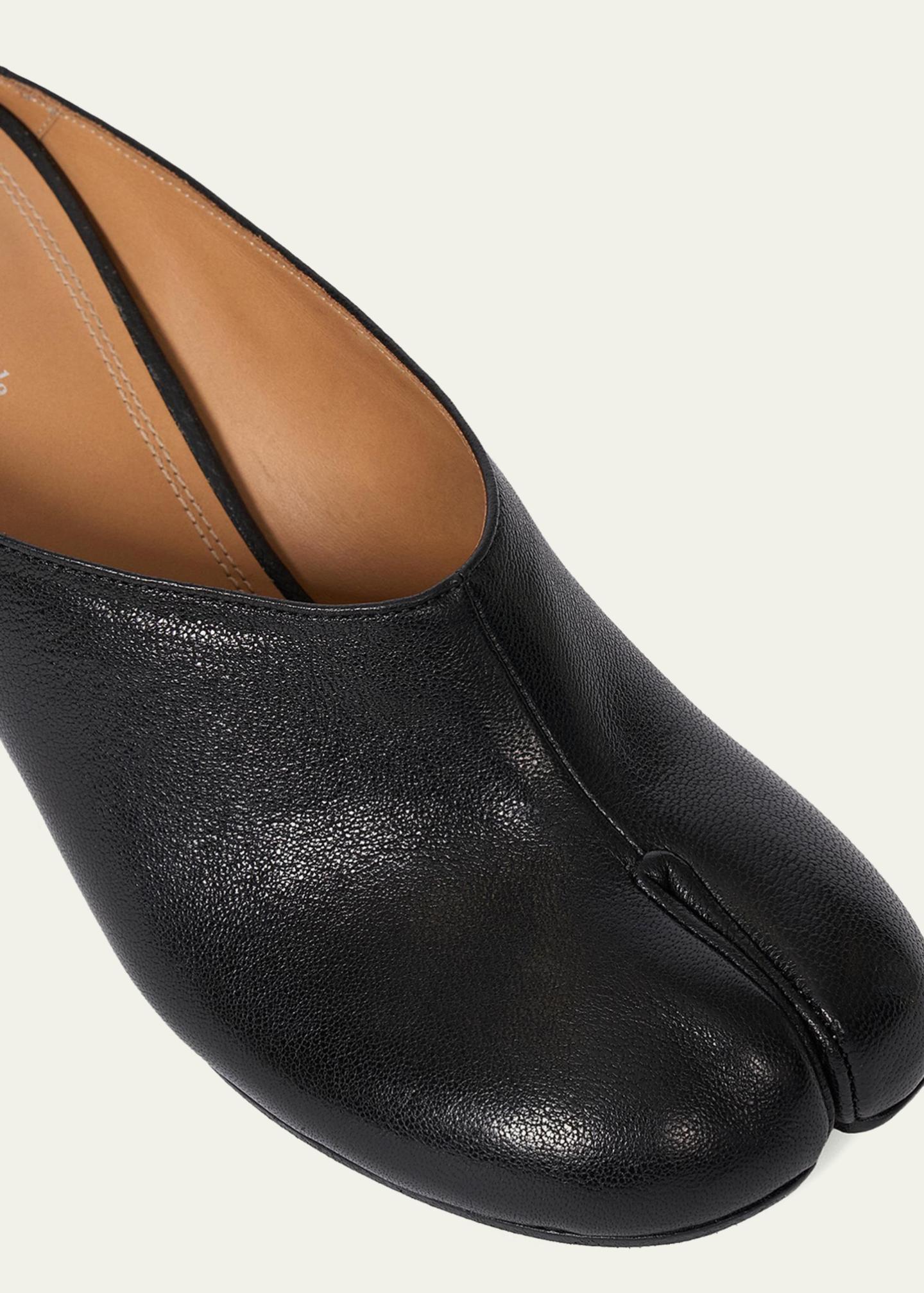 Maison Margiela Tabi Leather Split-Toe Mule Pumps - Bergdorf Goodman