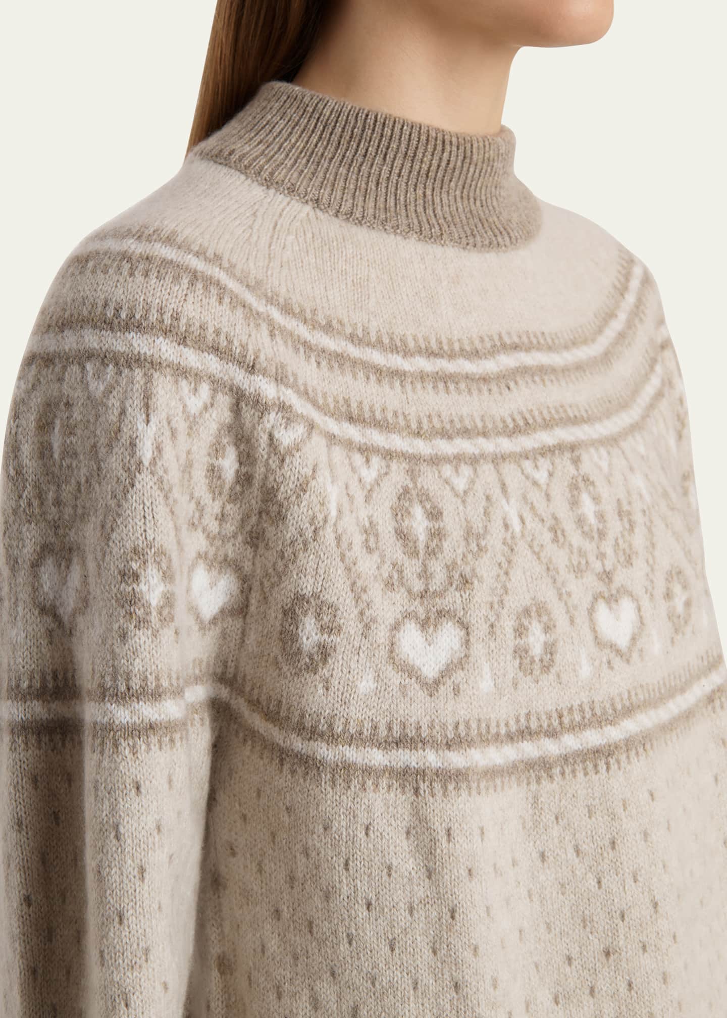 Khaite Guy Cashmere Fair Isle Sweater - Bergdorf Goodman