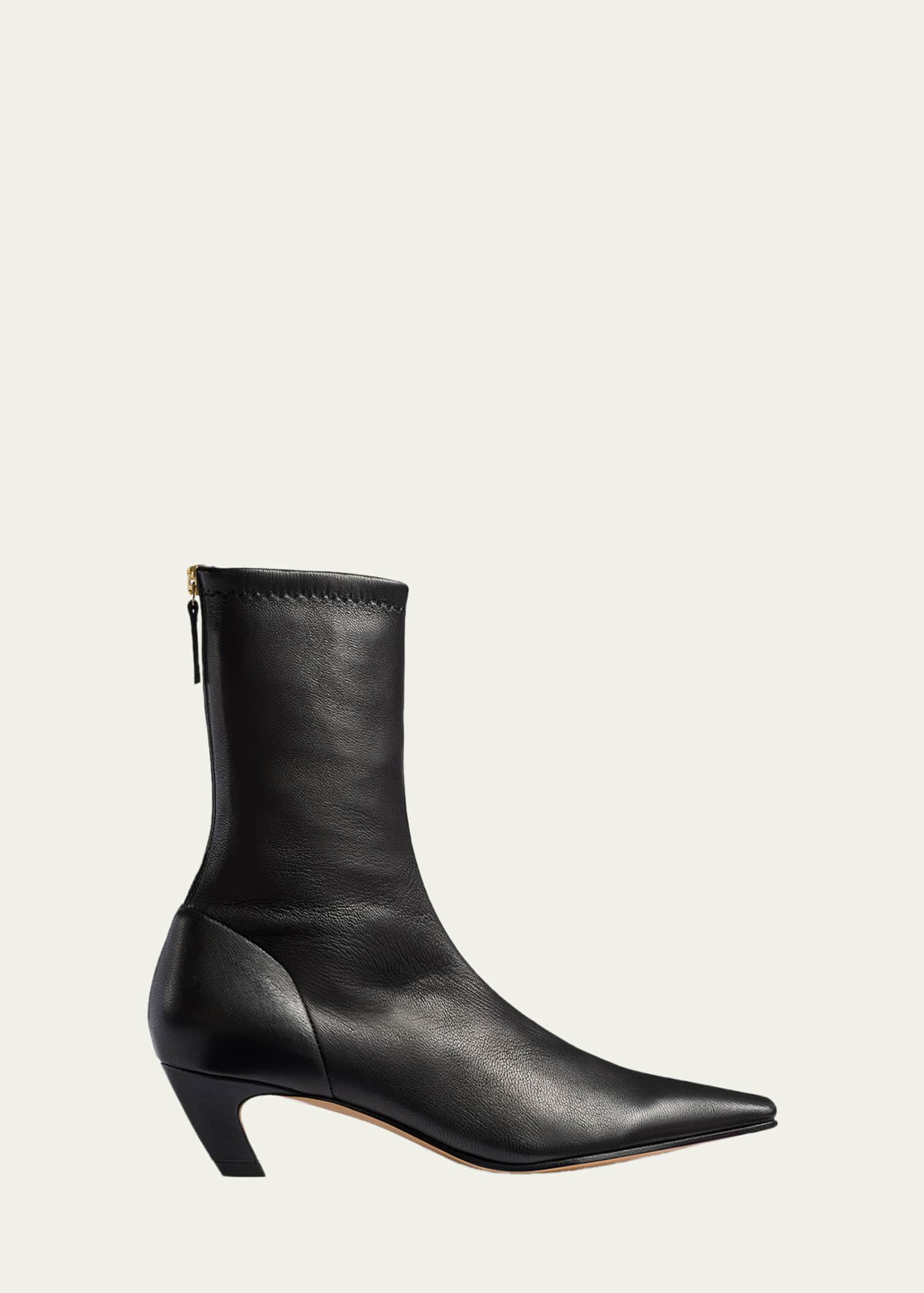 定価14万 KHAITE ケイト アリゾナ レザー アンクル ブーツ 37 黒 Khaite Arizona Leather Ankle Boots - Bergdorf Goodman