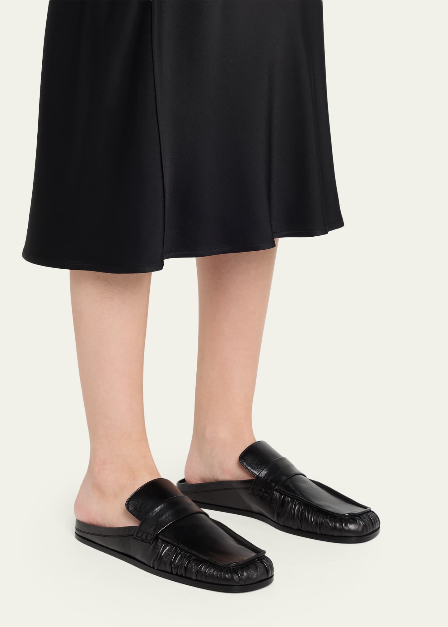 Jil Sander Sabot Leather Loafer Mules - Bergdorf Goodman