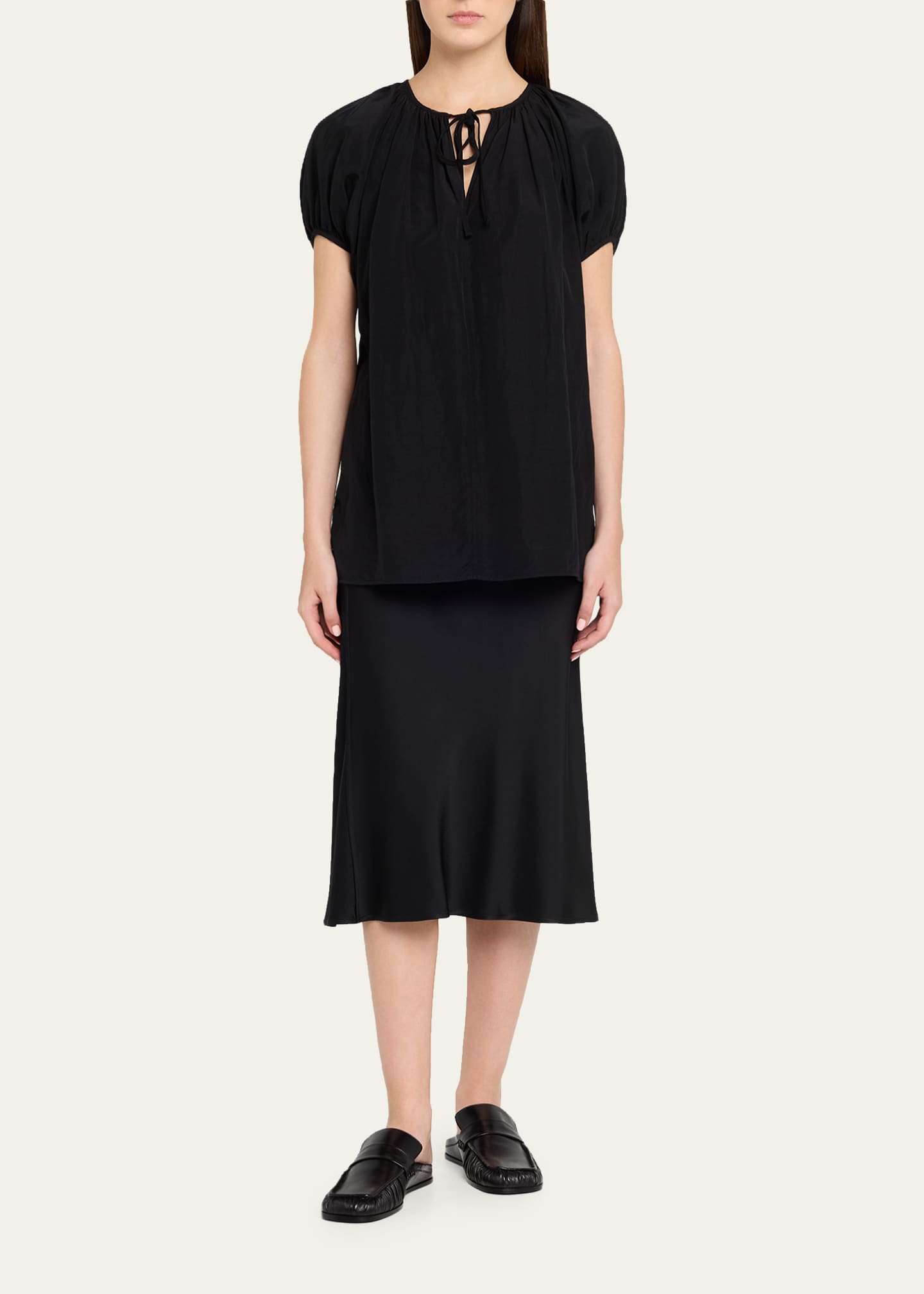 Jil Sander Sabot Leather Loafer Mules - Bergdorf Goodman