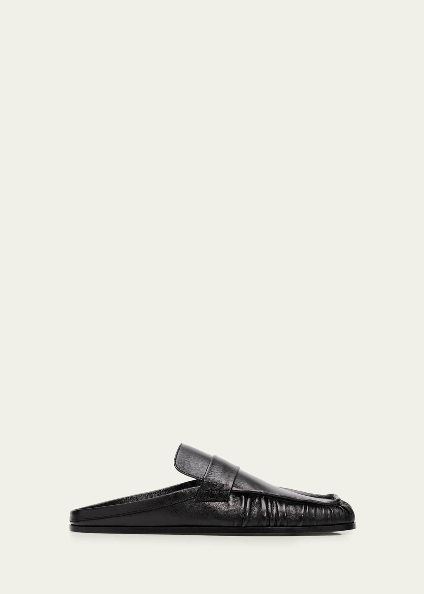 Jil Sander Sabot Leather Loafer Mules - Bergdorf Goodman