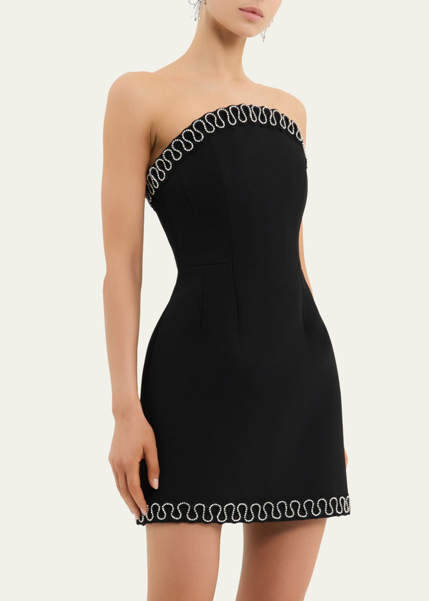 rebecca vallance black mini dress Rebecca Vallance Bellatrix Low-Back Rhinestone Halter Mini Dress, Black, Women's, 10, Cocktail & Party Wedding Guest Dresses Halter Neck Dresses